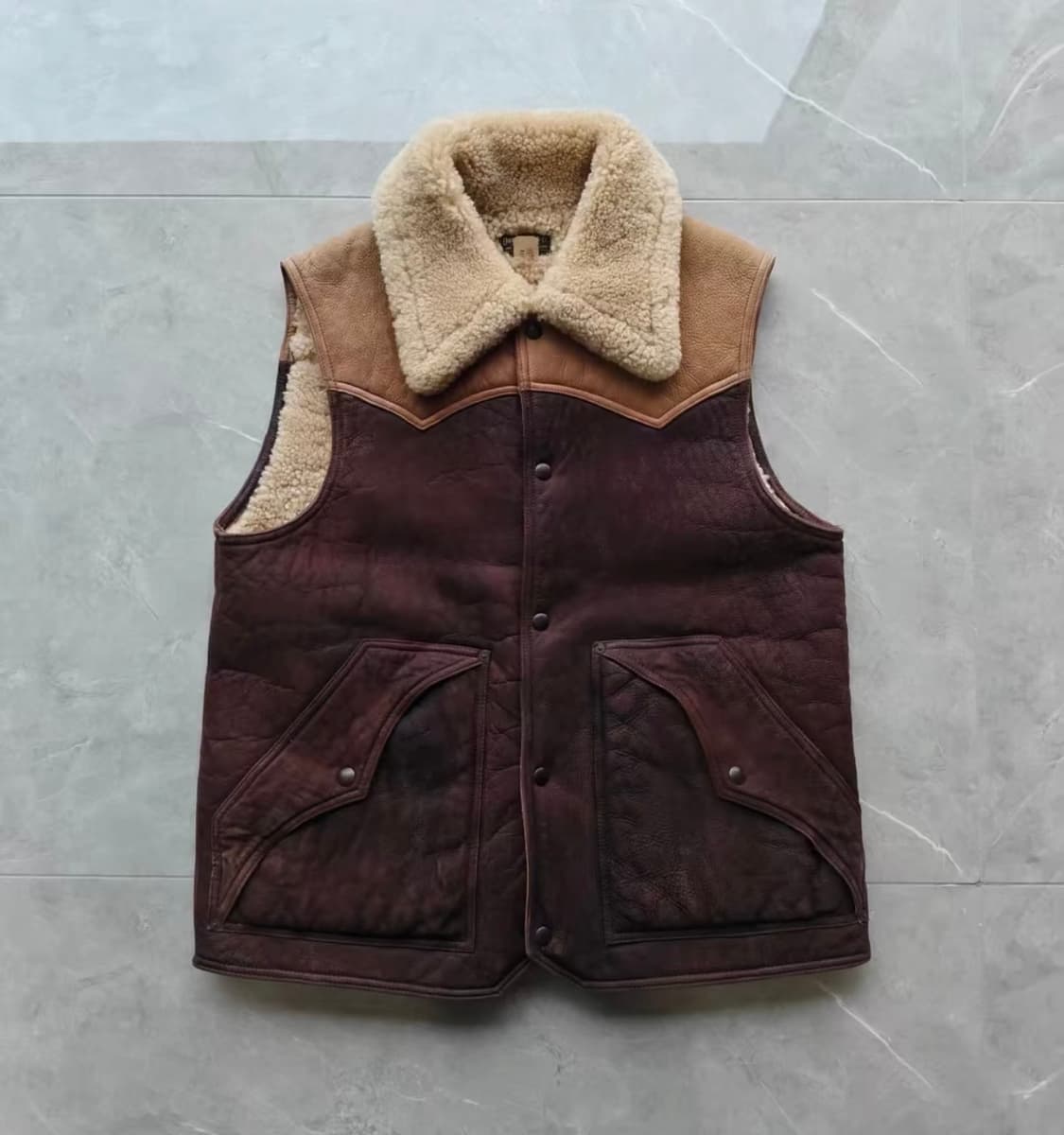 rrl 레더 베스트 s.m 상품이미지2