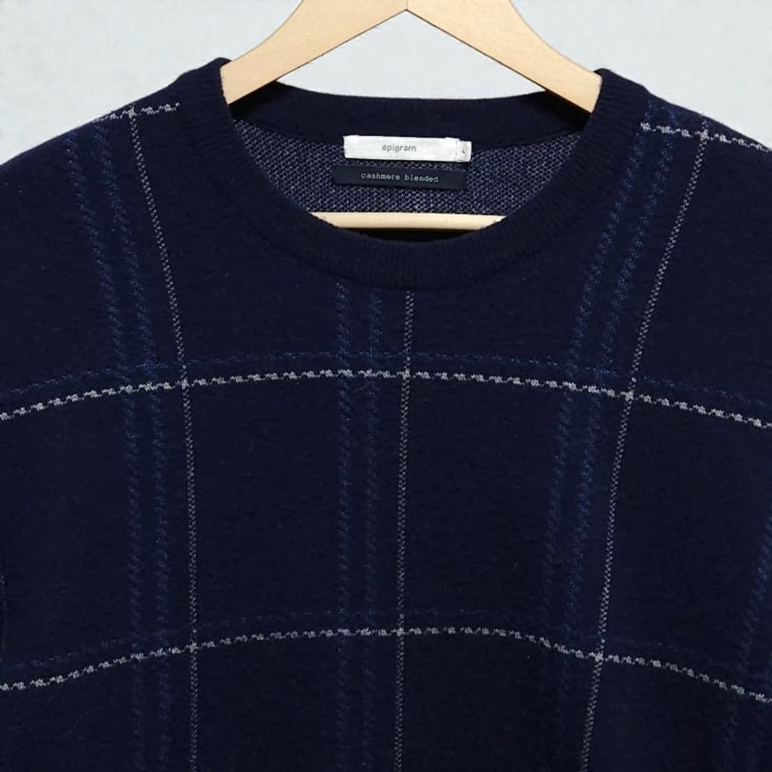 100)epigram 에피그램 캐시미어 니트 네이비 상품이미지3