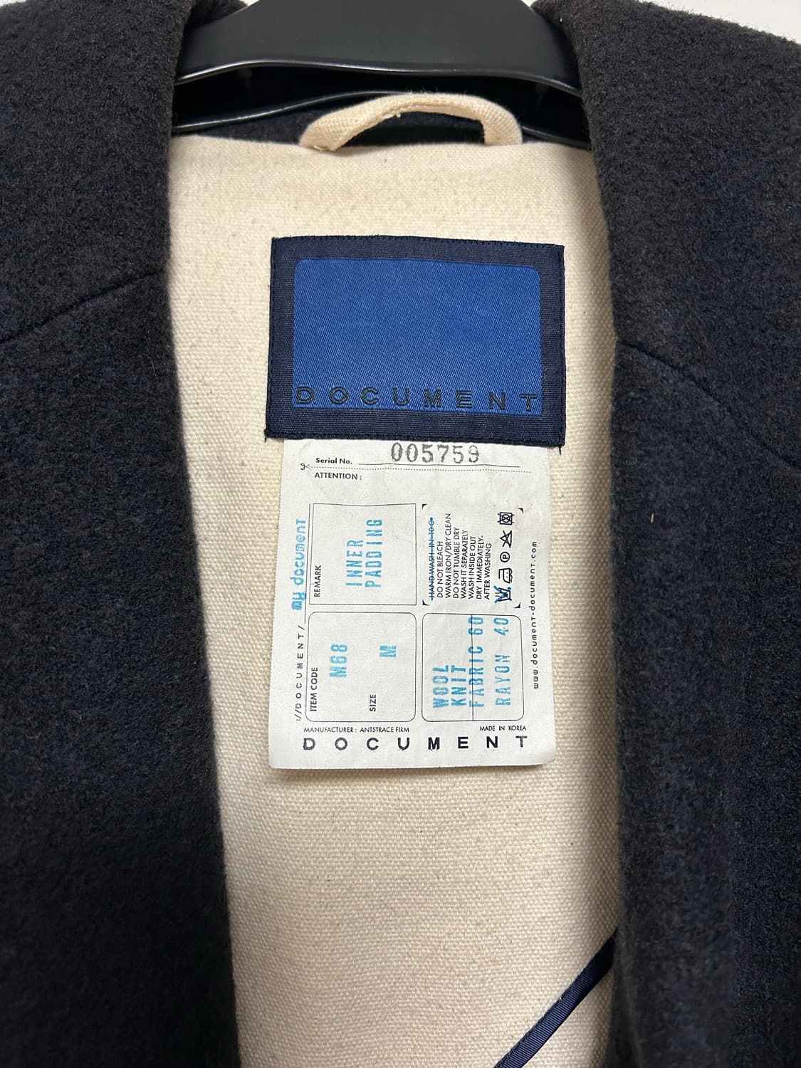 도큐먼트 부클레 체스트 코트 / m 상품이미지10