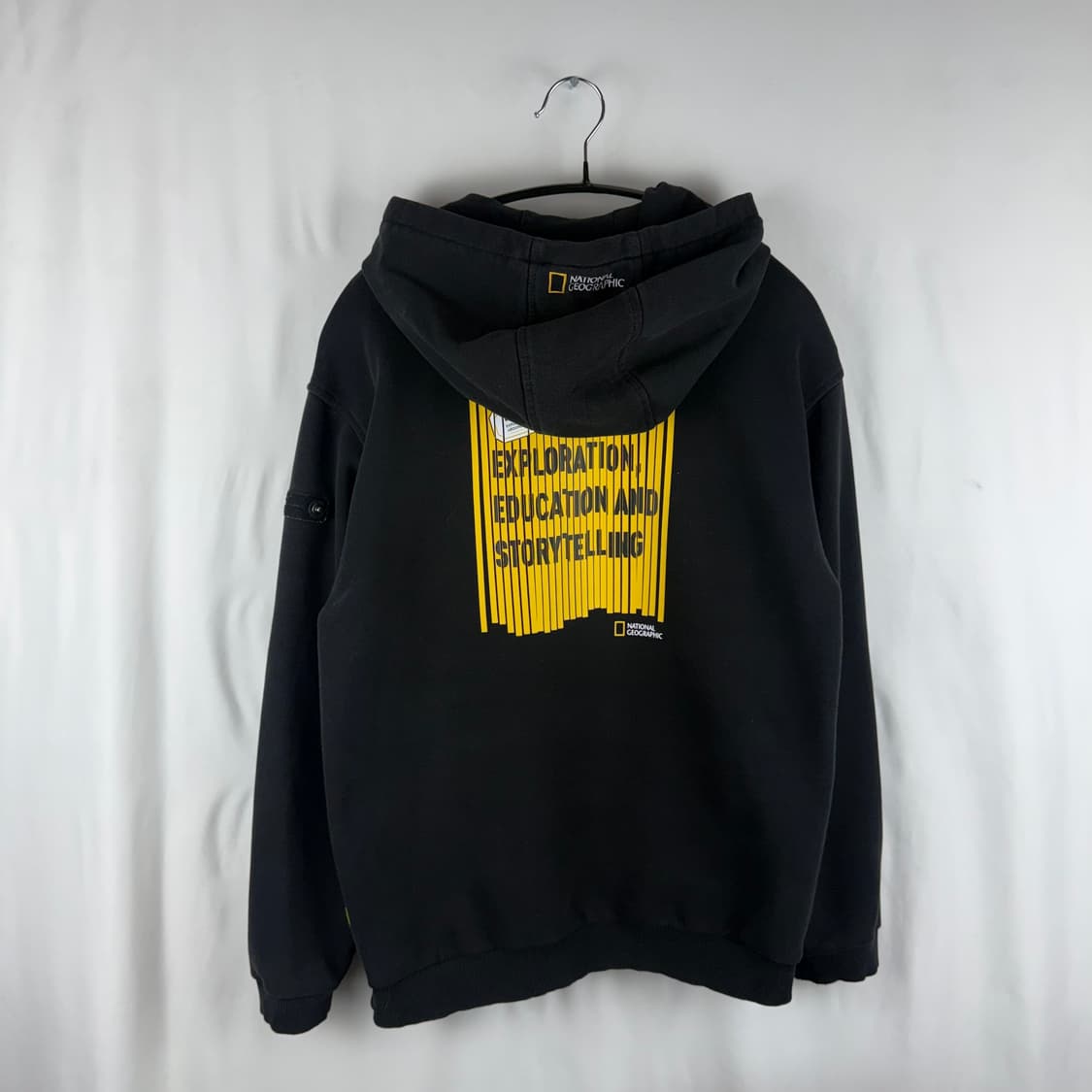 160) 내셔널지오그래픽 키즈/우먼스 스몰로고 후드 티 블랙 상품이미지7