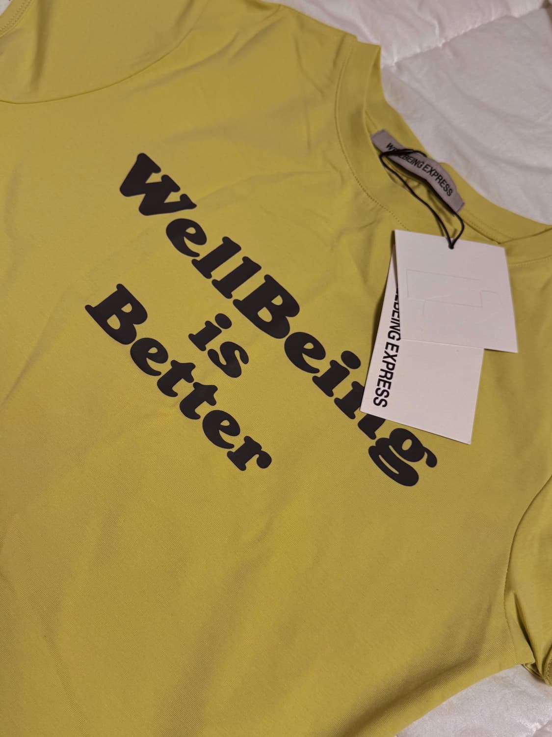 wellbeing is better half sleeve (lime) 상품이미지2