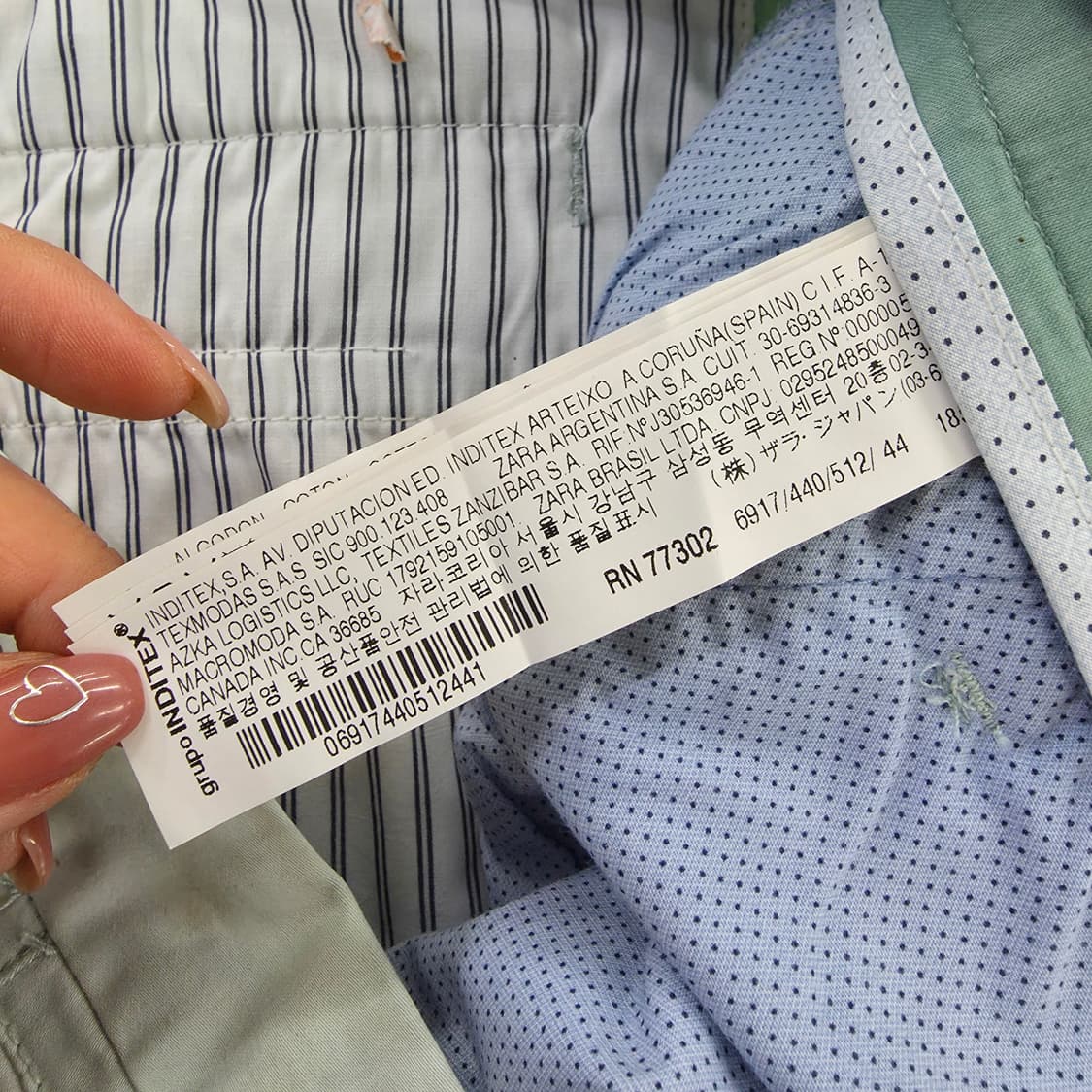 [44] 새상품 자라 남성 민트 면 치노팬츠 1231J 상품이미지7