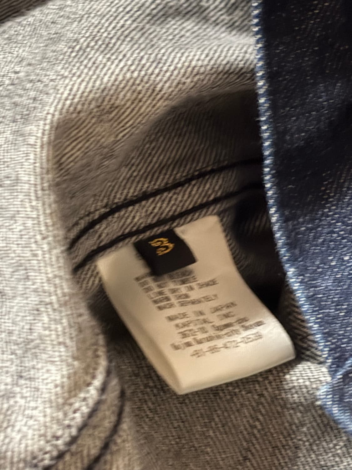 캐피탈 데님 14oz 1ST JKT 자켓 흑사, 3size 상품이미지4