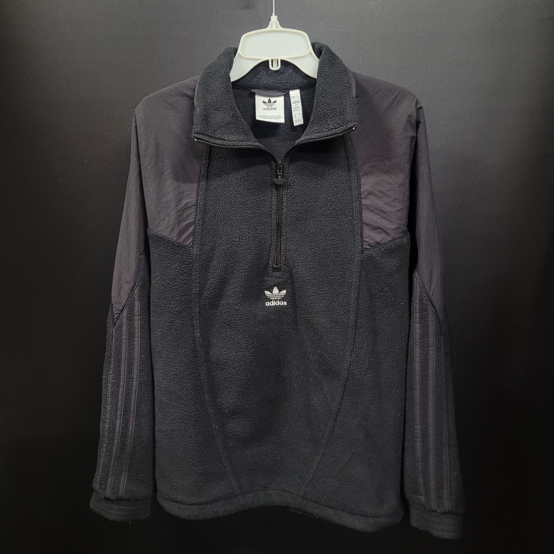 아디다스 불꽃 파이어버드 백로고 빅로고 반집업 후리스 상품이미지1