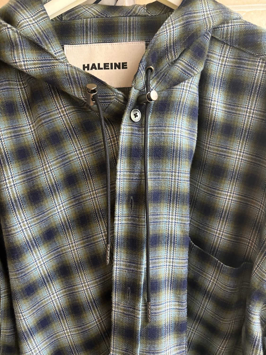 알렌느 - 체크 후드 블루 2사이즈 상품이미지10