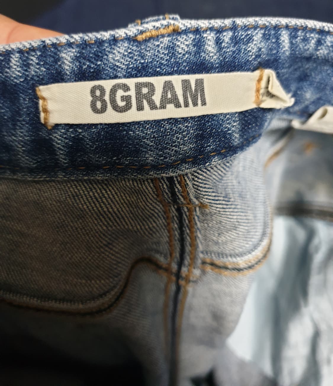 8그램 슬림핏 스판 워싱 데님팬츠 (30) 상품이미지4