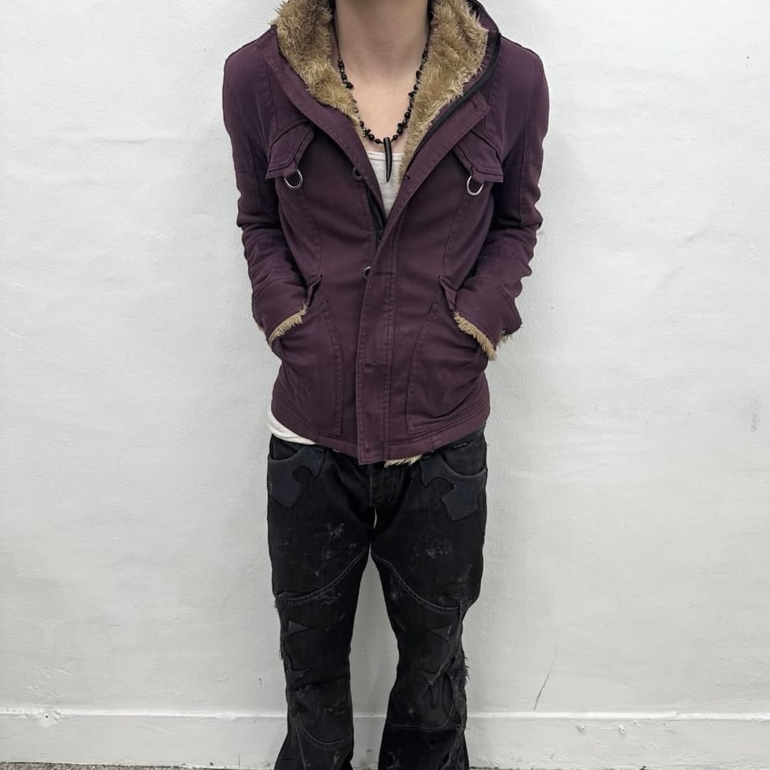 Nicole club burgundy work jacket 상품이미지4