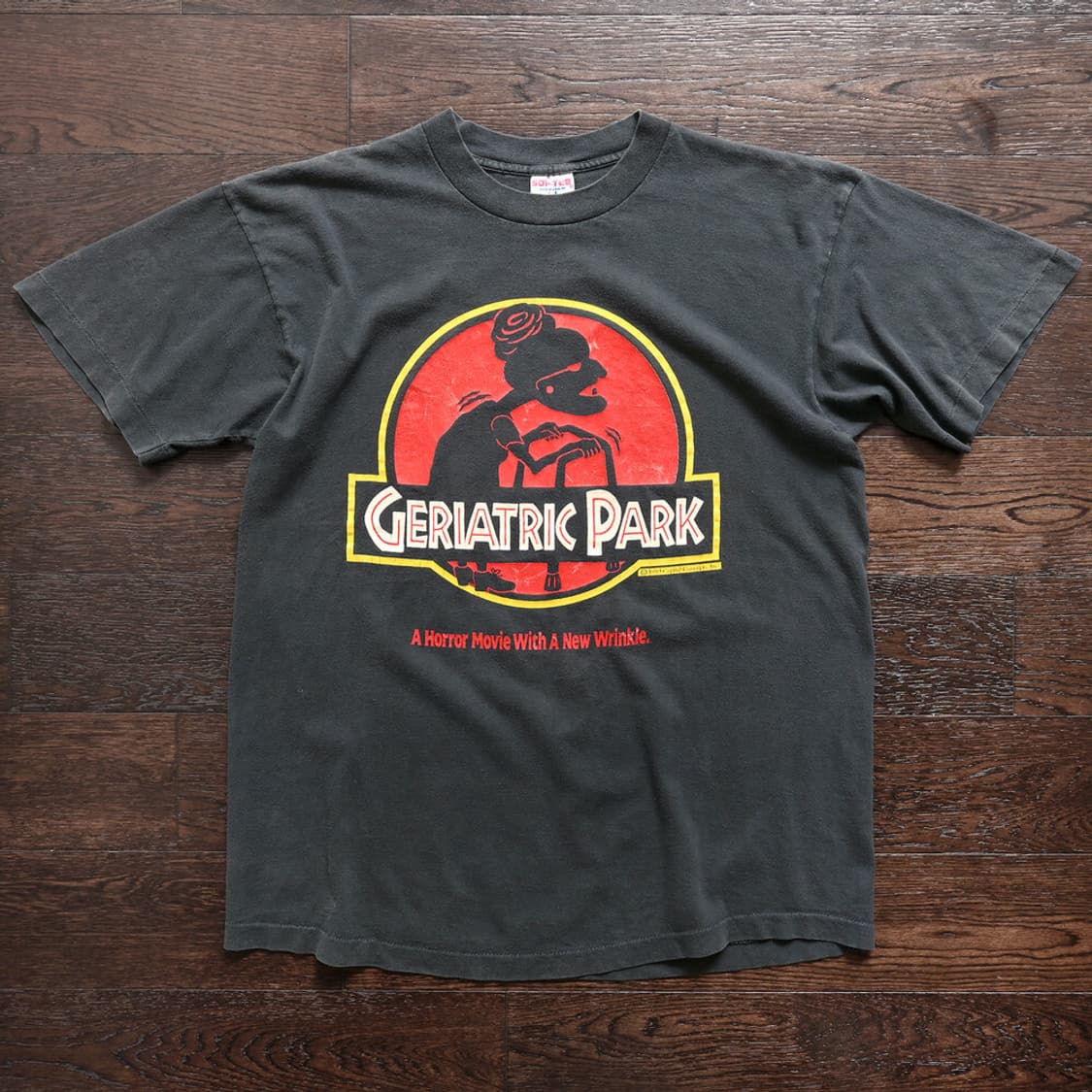 90s Geriatric Park 쥬라기 공원 패러디 빈티지 티셔츠 상품이미지1