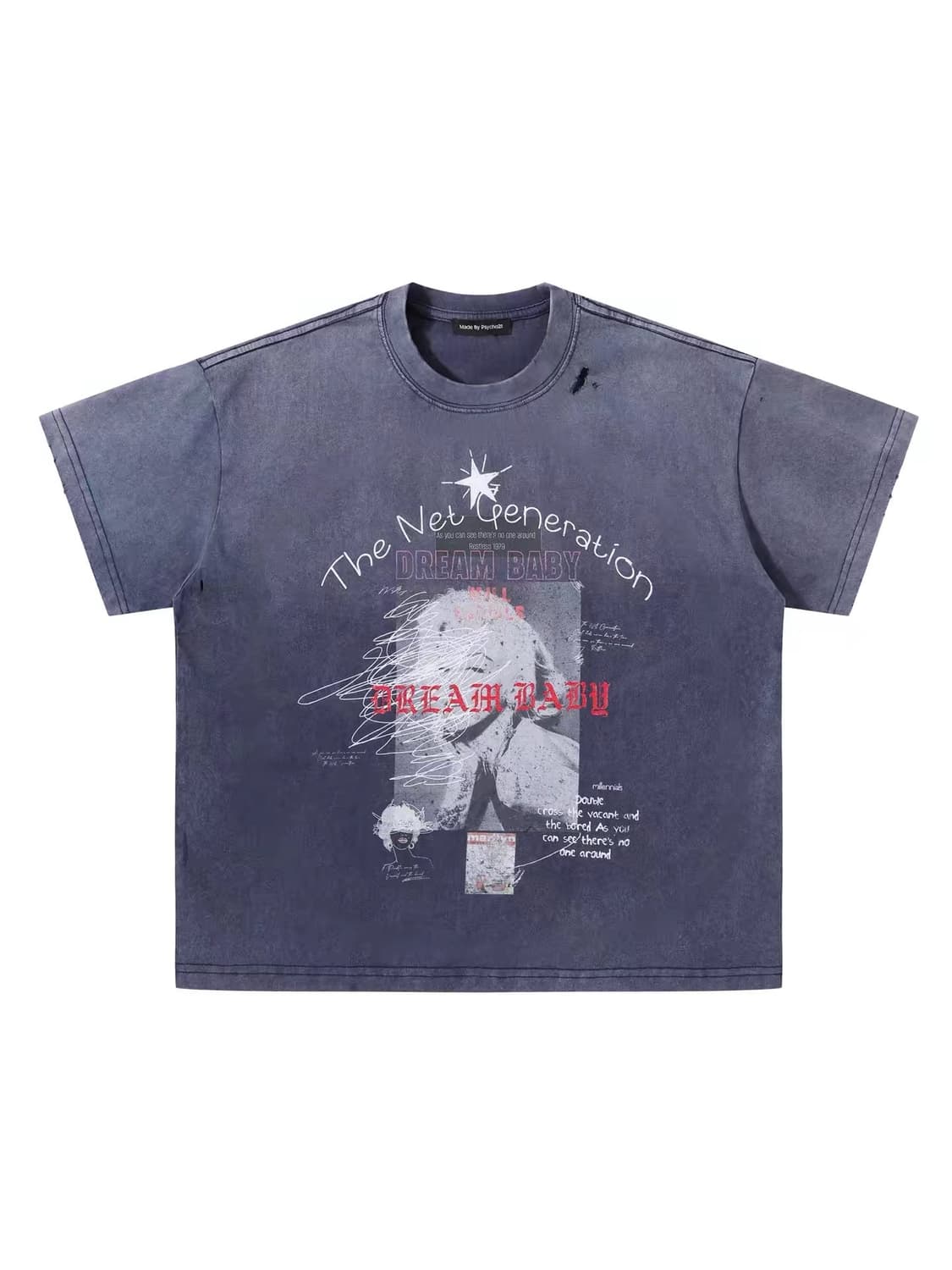 VINTAGE mood distressed pade T-shirt 상품이미지2