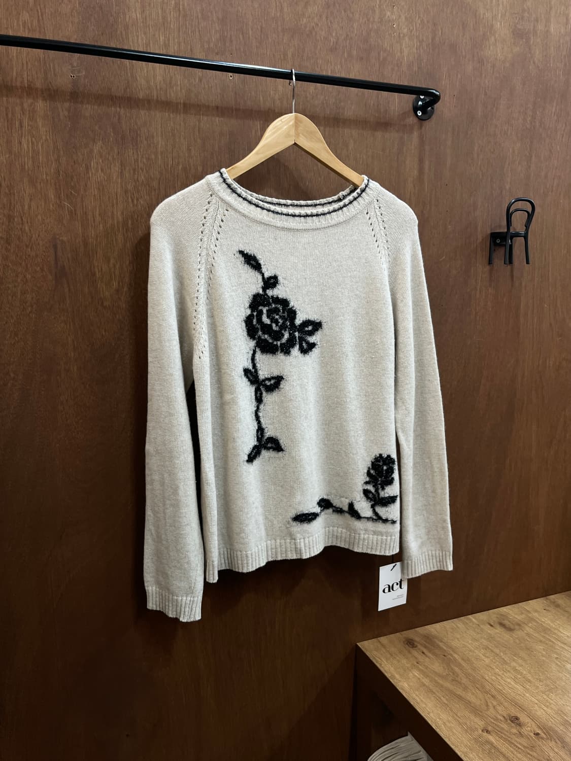 Mou 이탈리안 로즈 스웨터 오트밀 상품이미지7