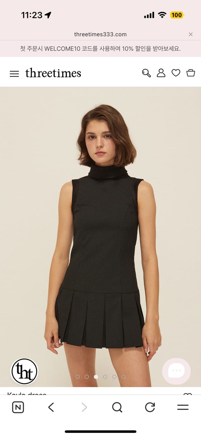 threetimes 카일라원피스 블랙색상 M 상품이미지1