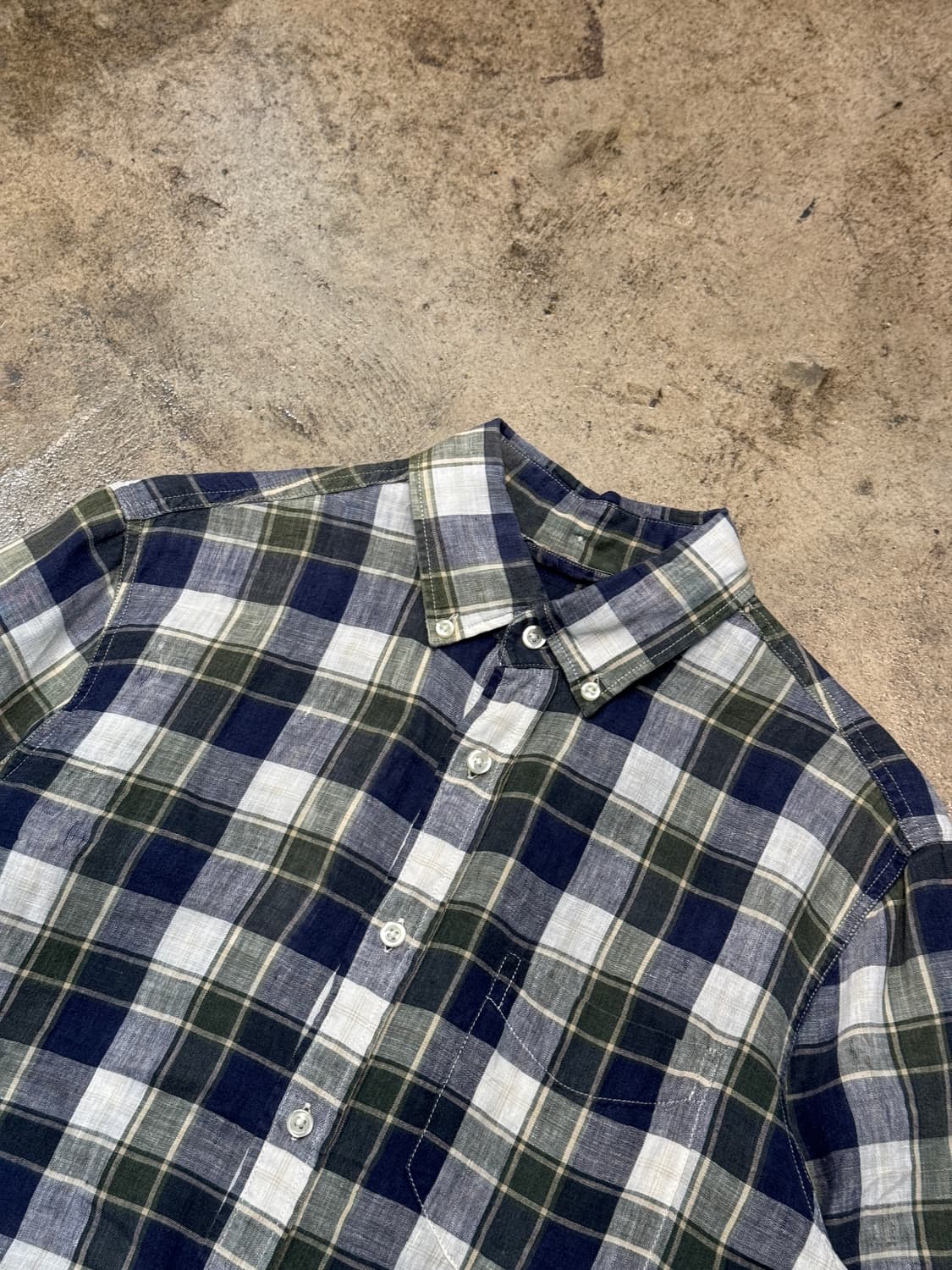 44-66 ) GAP Plaid Linen Shirt 상품이미지4