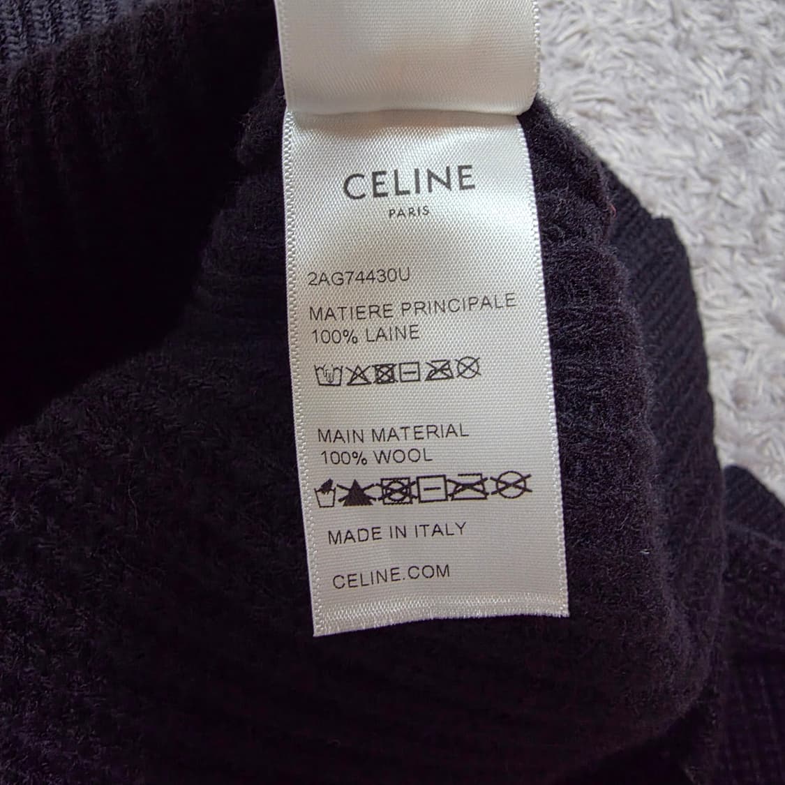 {클로젯}[XL]셀린느 체인로고 리브드 니트 후드티 상품이미지8