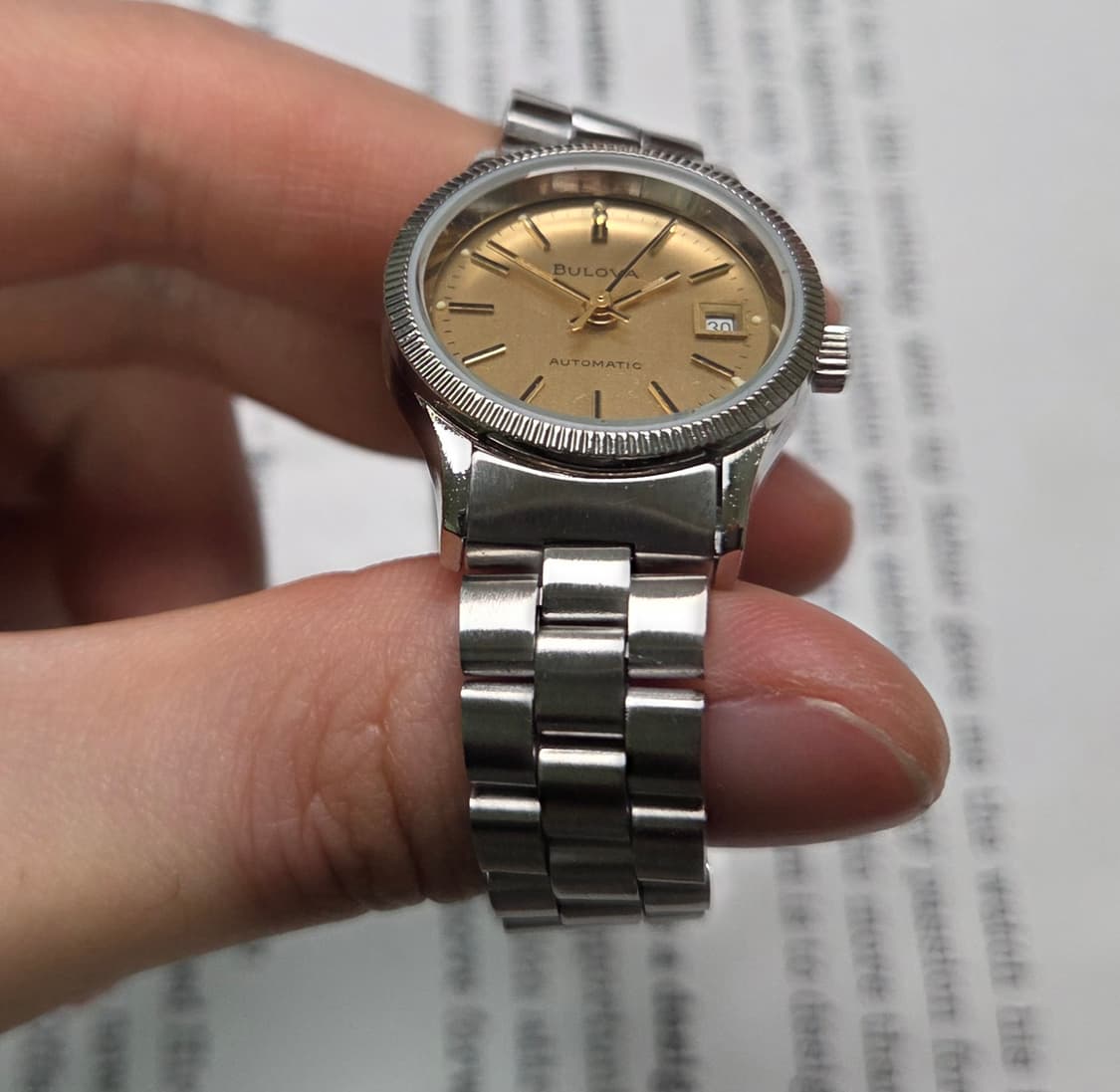 빈티지 부로바 데이데이트 샴골판 코인베젤 오토매틱 통줄 브슬 여성용   상품이미지8