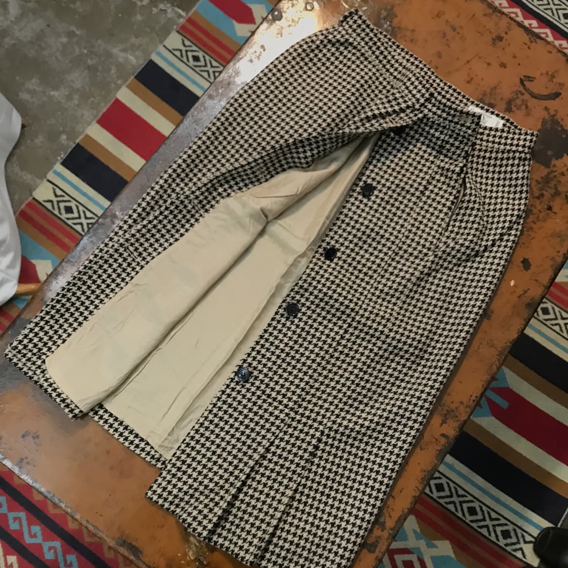 90s 발렌티노 하운드투스 패턴 버튼 미디 스커트 허리 29 사이즈  상품이미지3