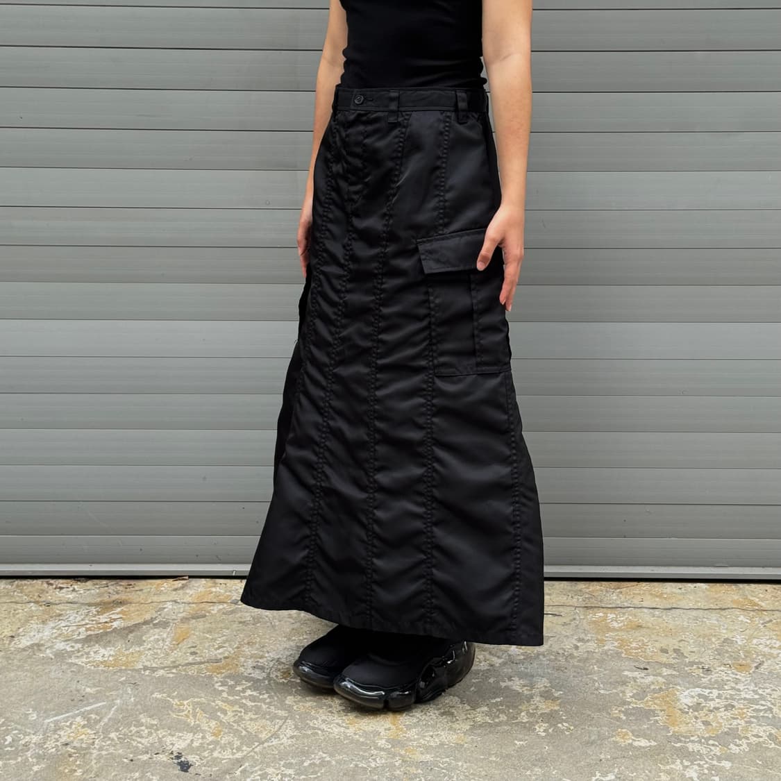 Nylon Twill Black Skirt 상품이미지10