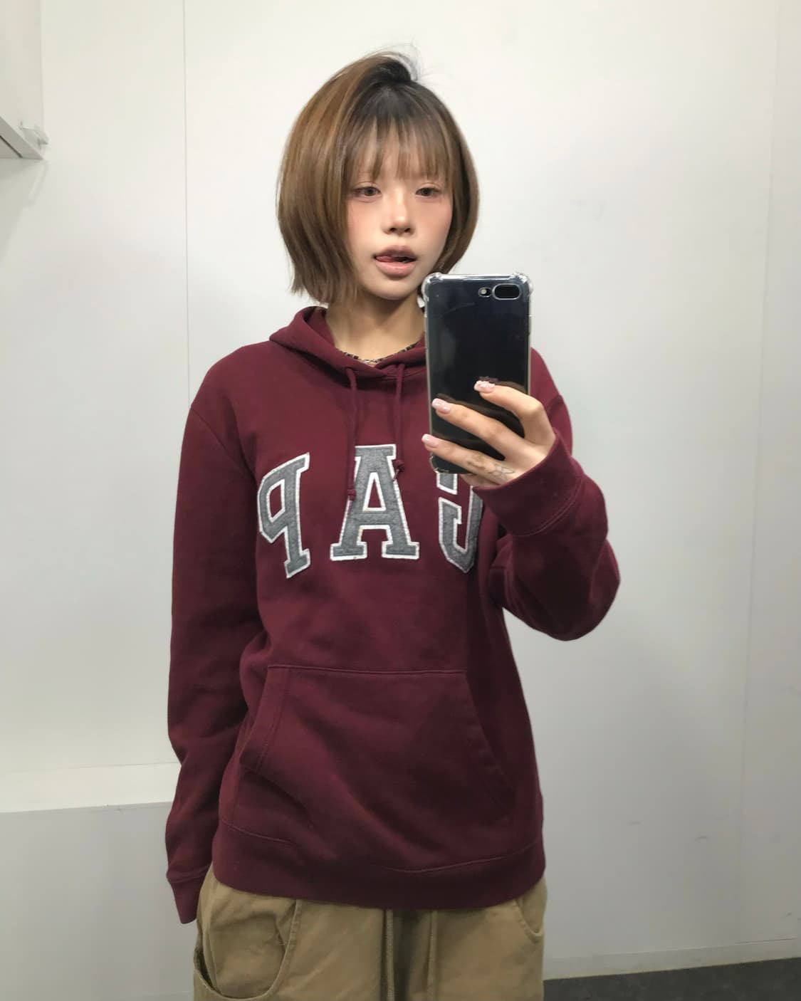 Gap 갭 레드 후드티 상품이미지1