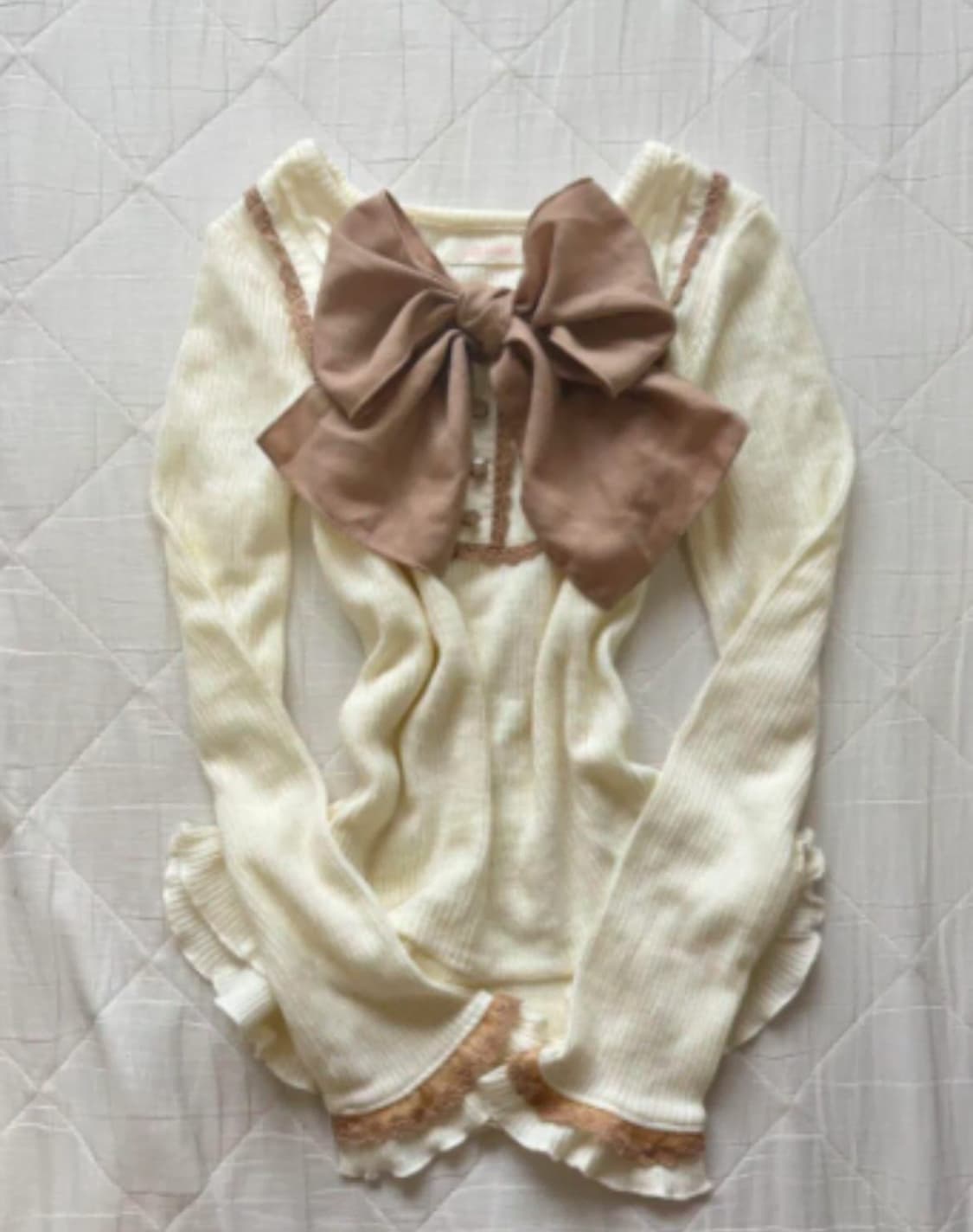 lizlisa 리즈리사 라떼갸루 빅리본 탑 히메갸루 갸루 모리 빈타지 상품이미지1