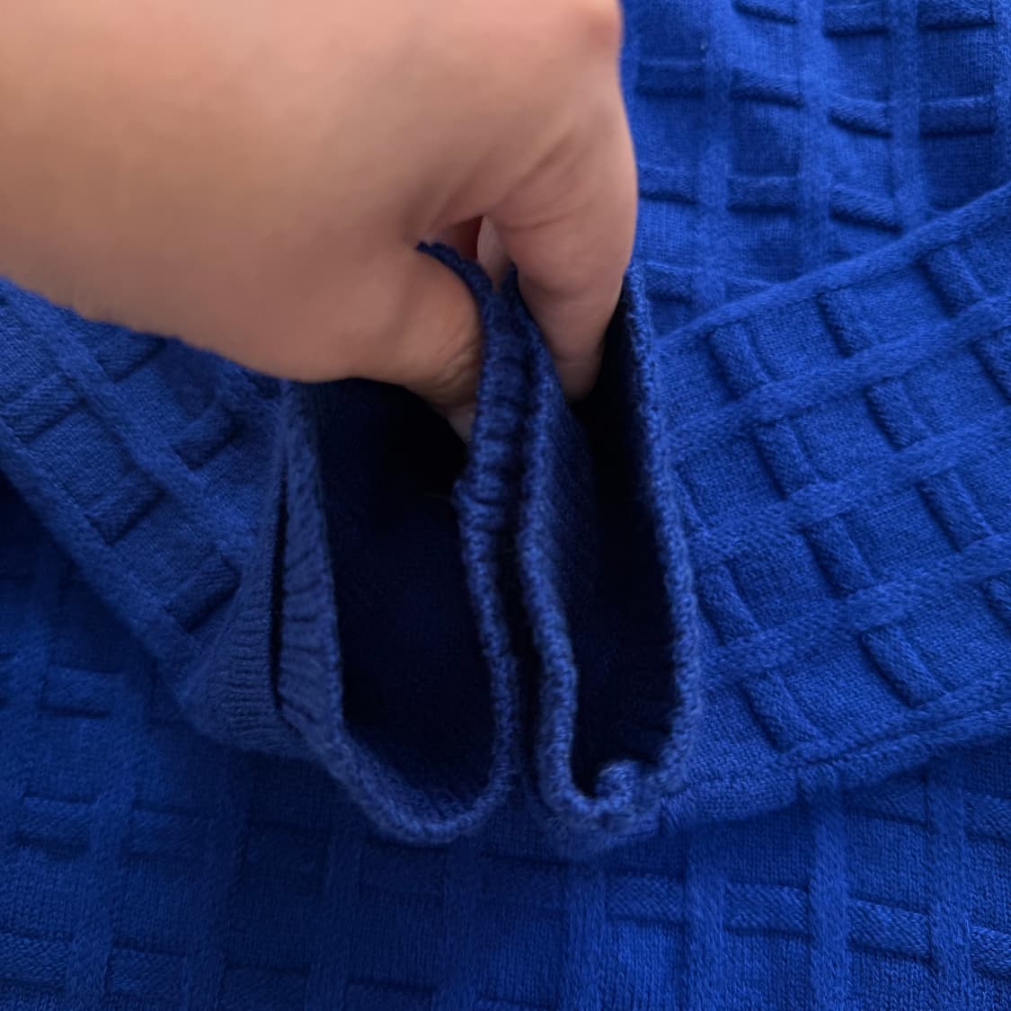 [L] 라코스테 격자 패턴 울 라운드 니트 스웨터 3686 상품이미지3