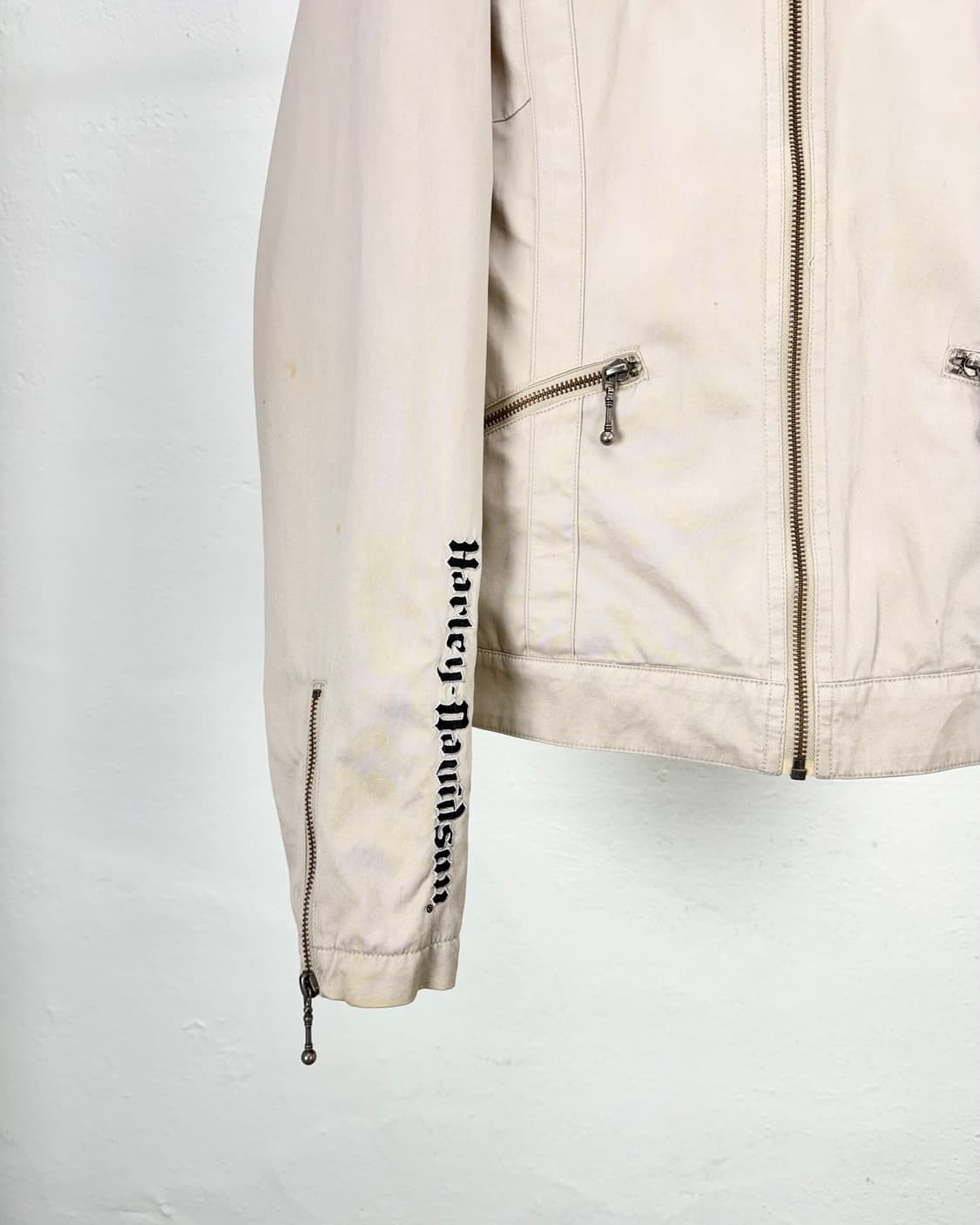 할리데이비슨 베이지 엠브로이드 라이더 코튼 자켓 상품이미지4