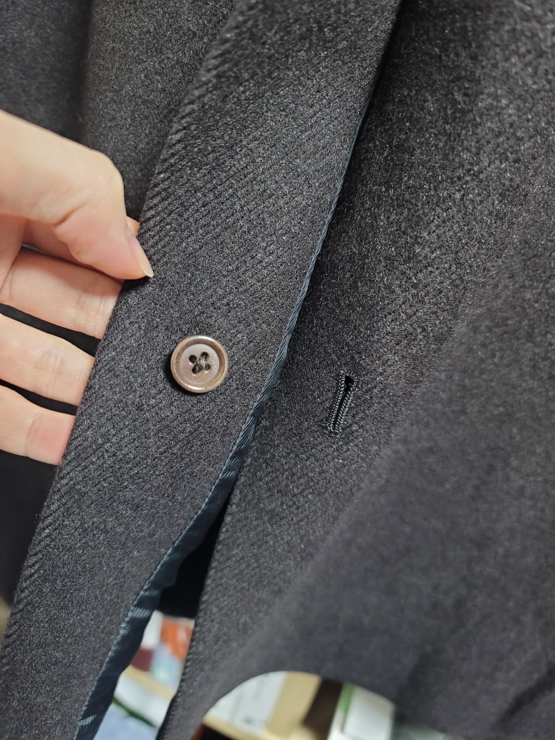 빈티지 버버리 원패널 발마칸 코트 블랙 다크브라운 상품이미지8