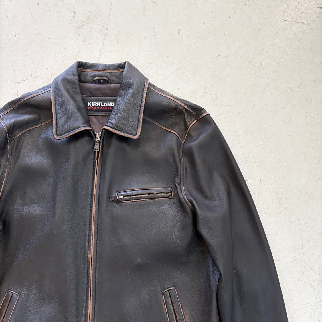 Kirkland 빈티지 양가죽 싱글 가죽자켓 M 상품이미지2