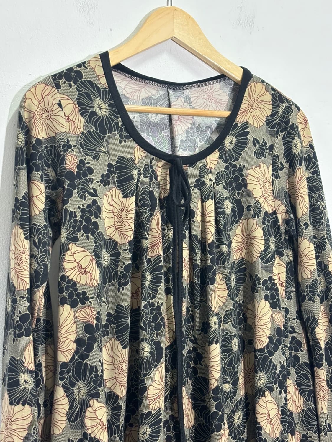 Vintage 플라워패턴 긴팔 미니 원피스 M 상품이미지5