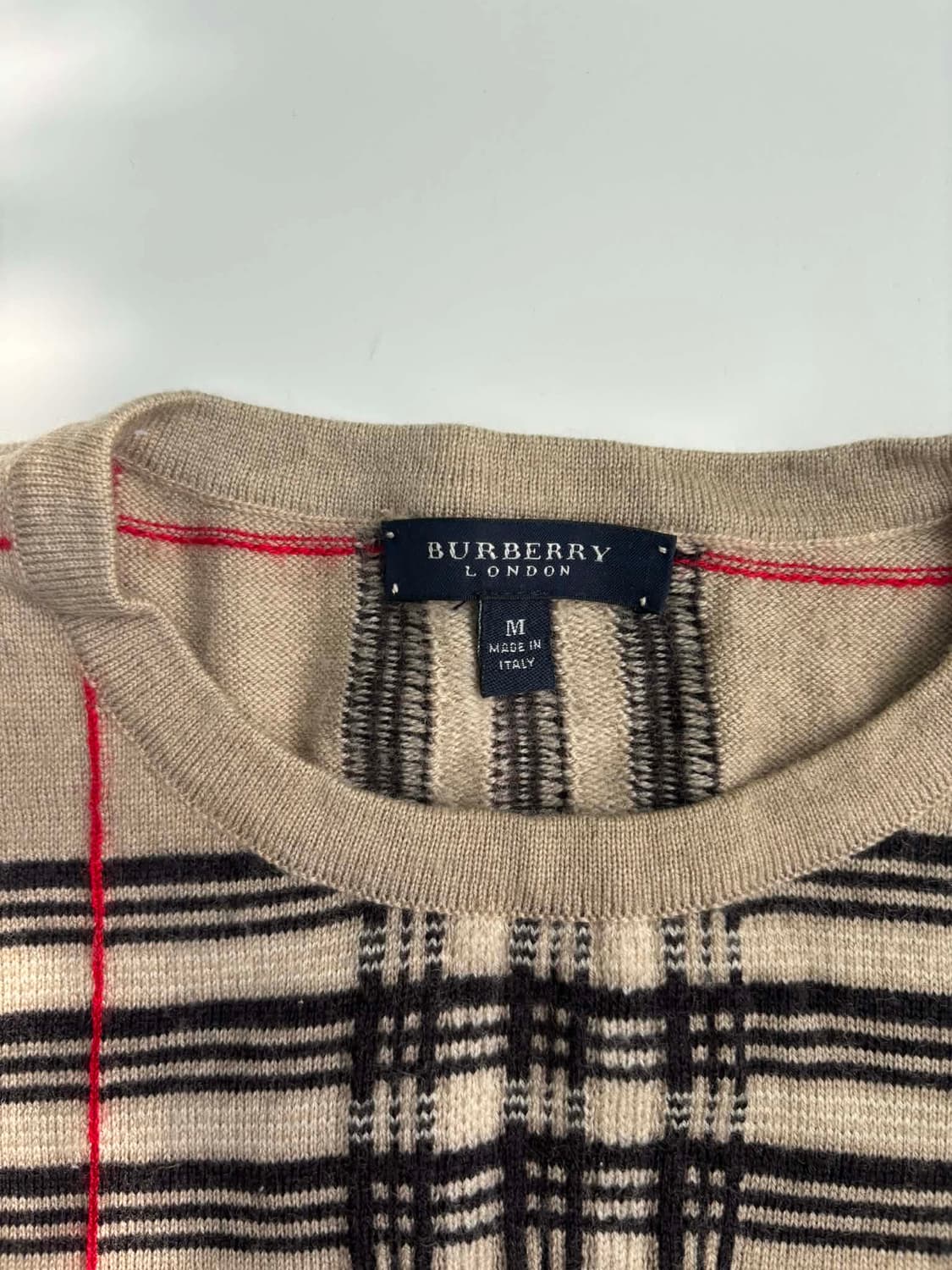 [M] 버버리 노바체크 이태리 울 니트 스웨터 상품이미지6