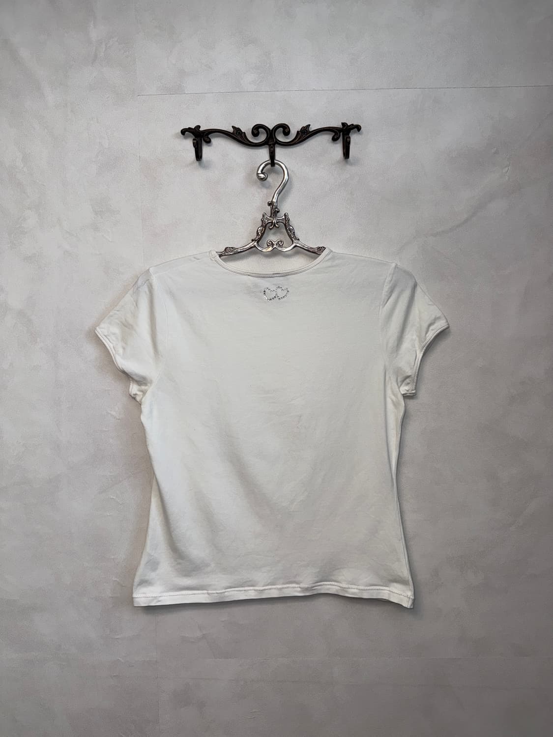 White ballet shoes beads ribbon half t  상품이미지3