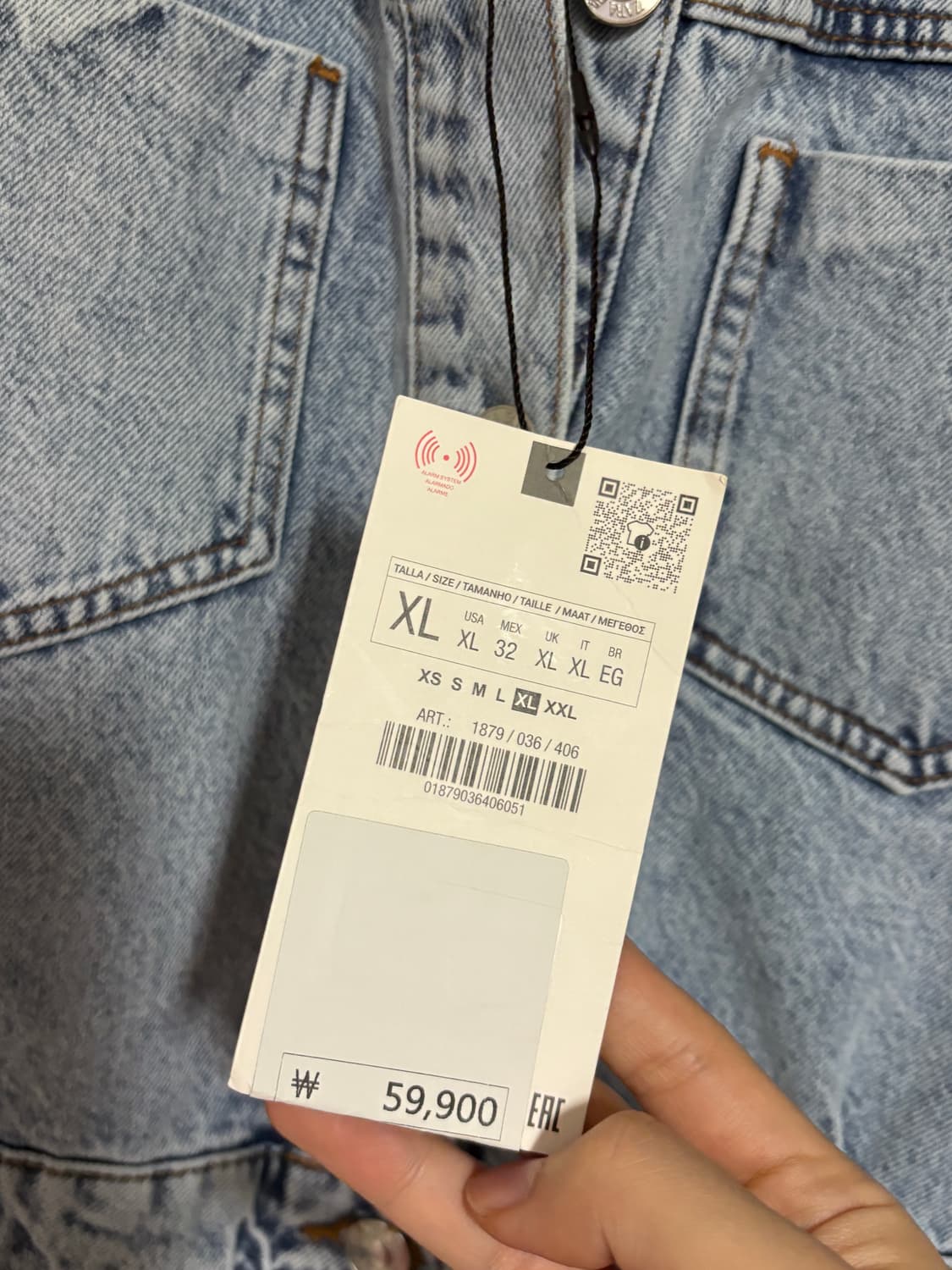 (새상품 ) zara 자라 데님원피스 42 XL  상품이미지3