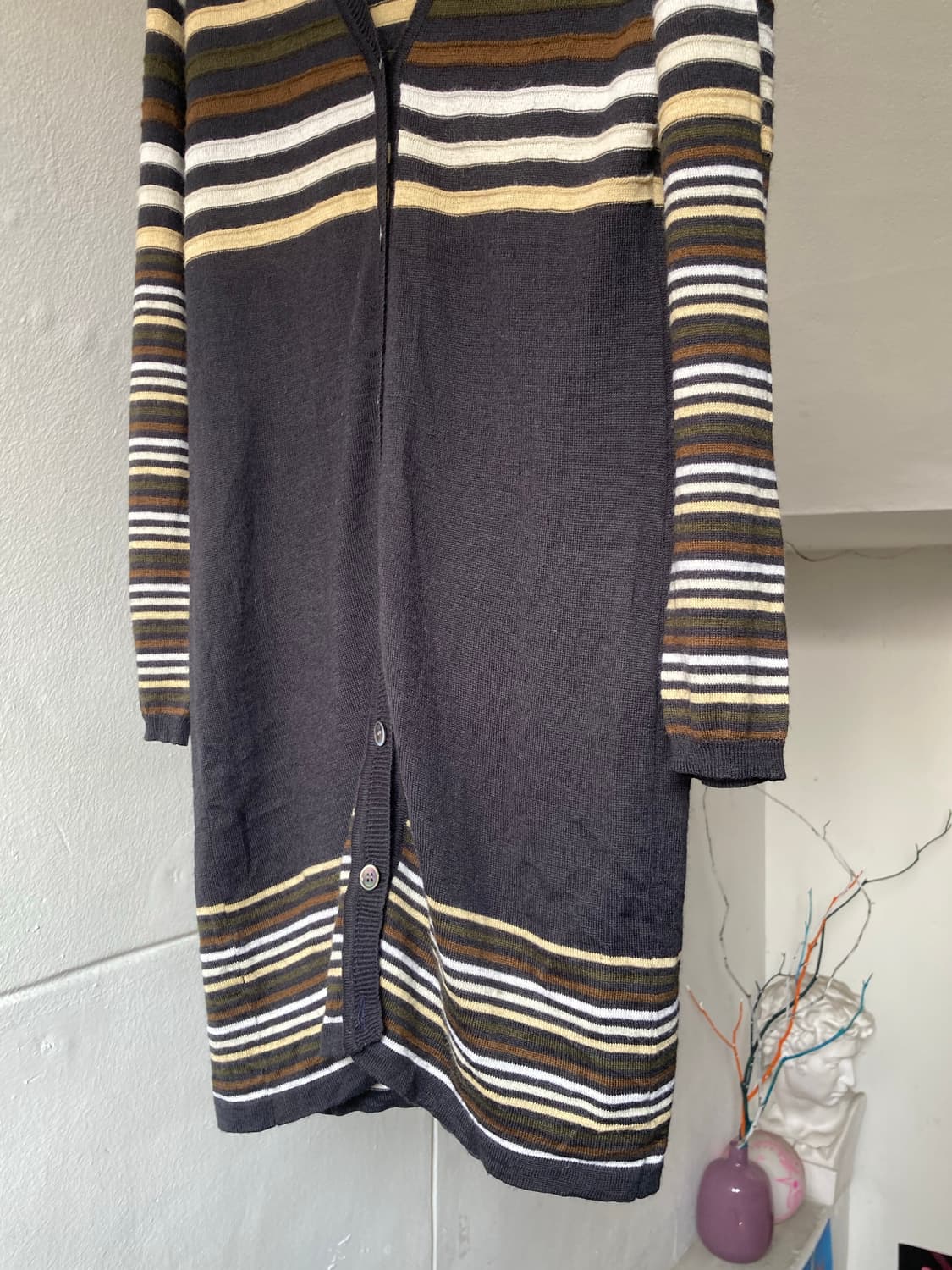 롱 스트라이프 페어리 브이넥 가디건 상품이미지4