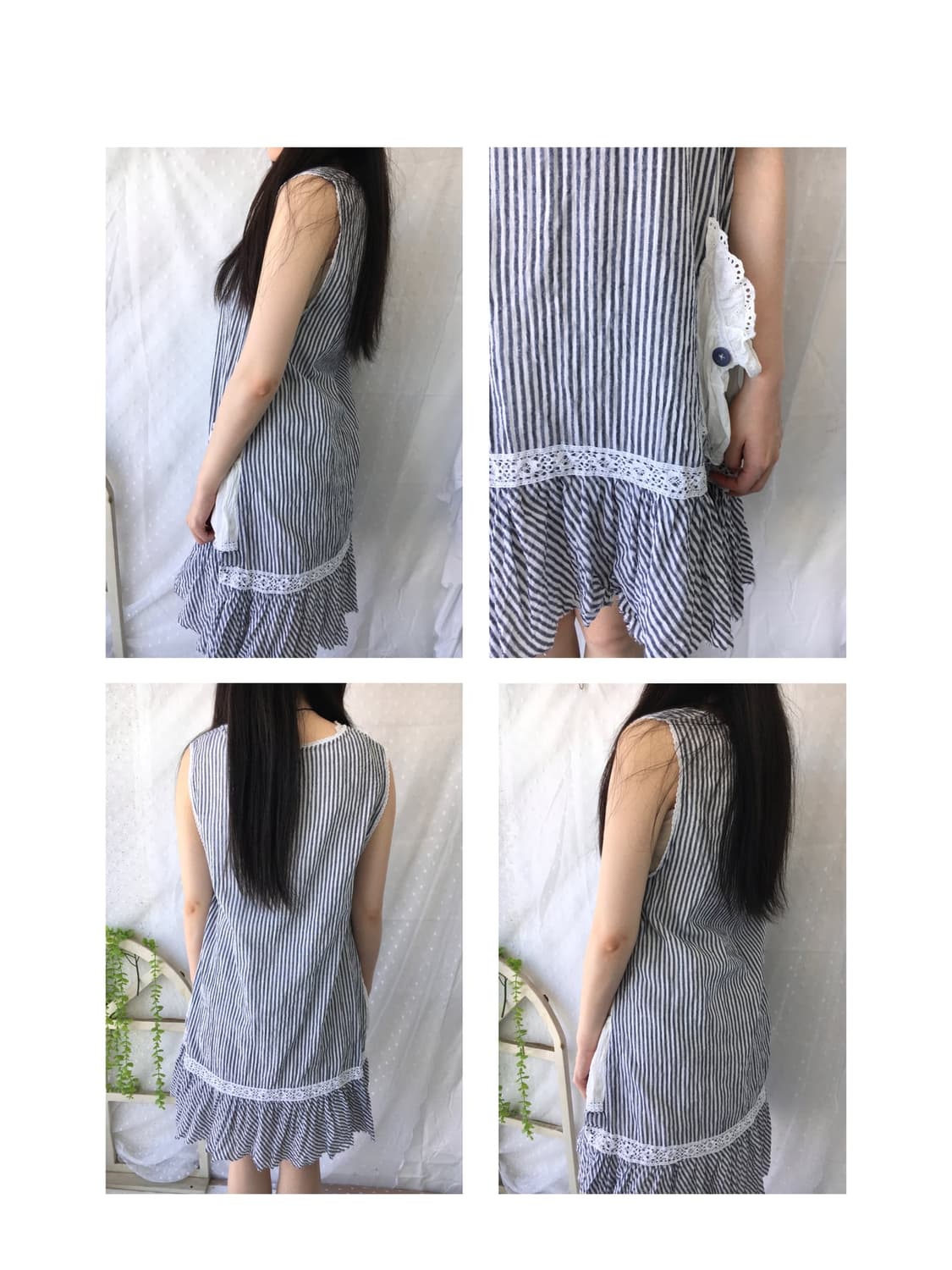 [HANDMADE] 핸드메이드 포켓 슬리브리스 원피스 모리걸 상품이미지2