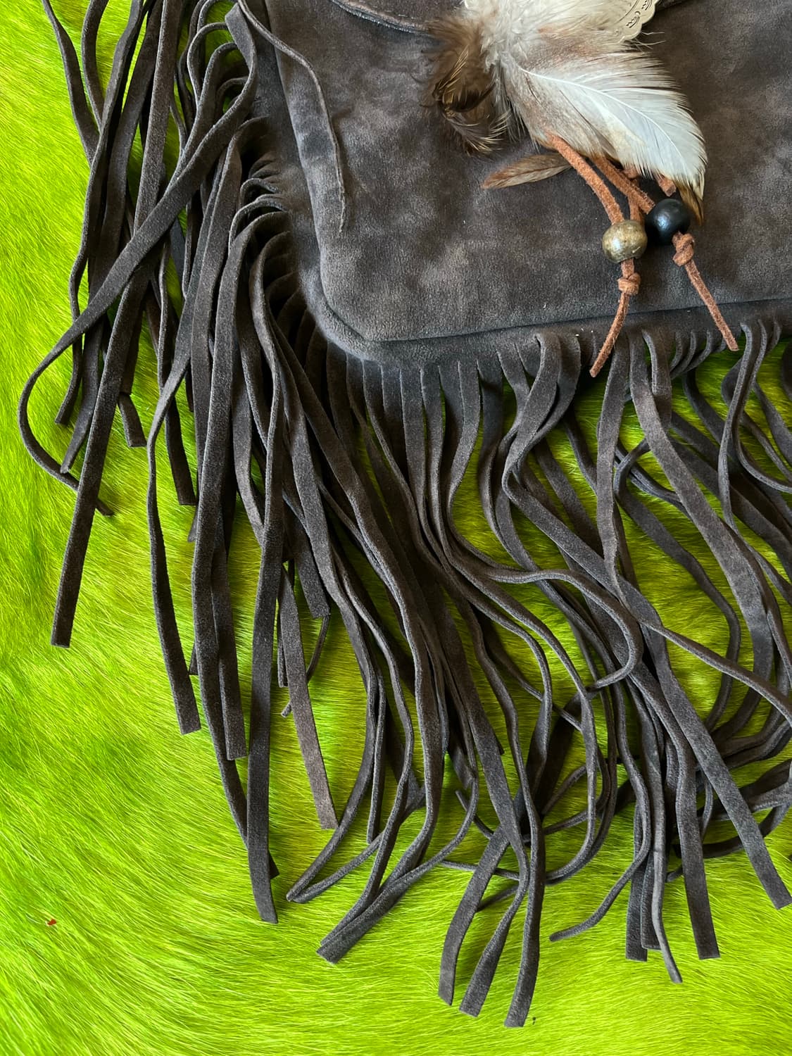 Western Vintage Real Leather Fringe Bag 상품이미지6
