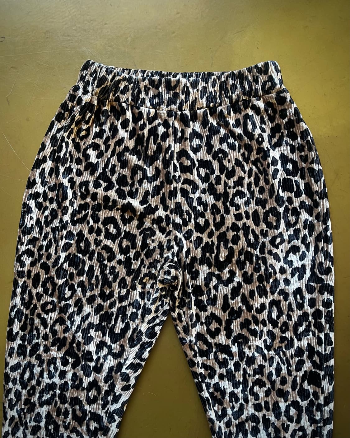 GYDA Leopard Pleats Velour Flare Pants 상품이미지5