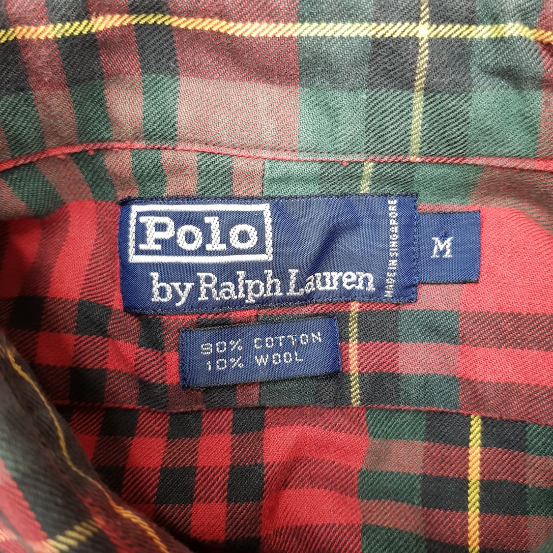 폴로 랄프로렌 레드 타탄 체크 플란넬 셔츠 M사이즈 상품이미지5