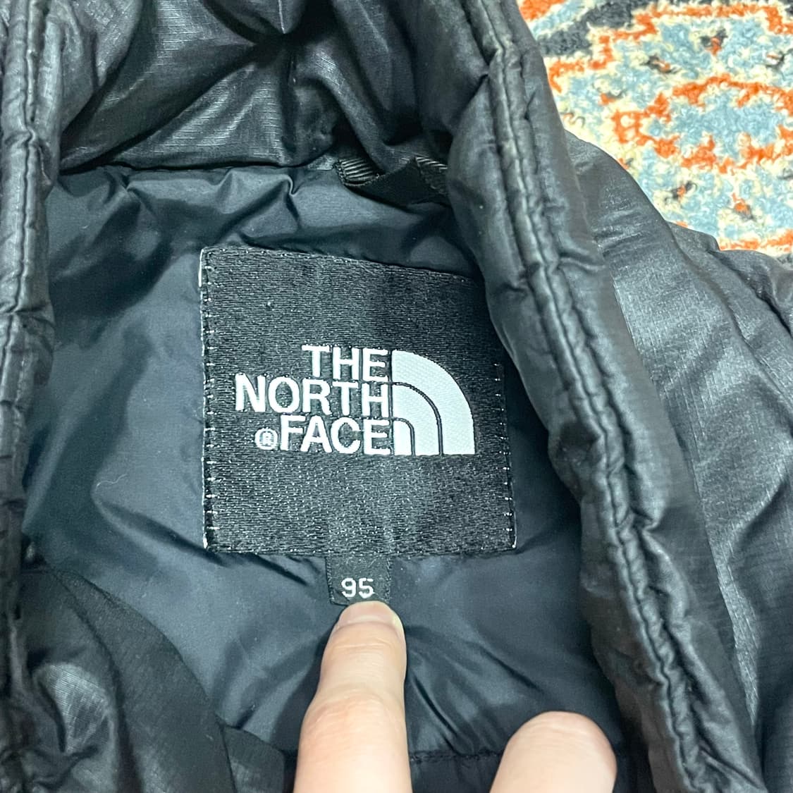 노스페이스 블랙 솜 패딩다운 자켓 남성M 상품이미지3