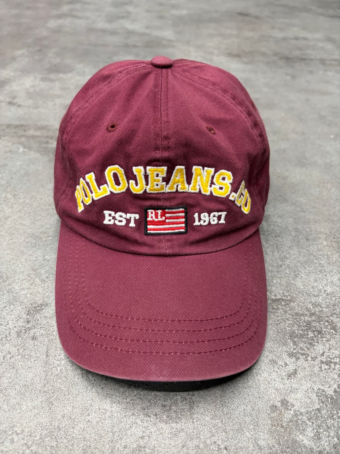 00s 폴로진스 랄프로렌 볼캡모자 버건디색상 상품이미지1