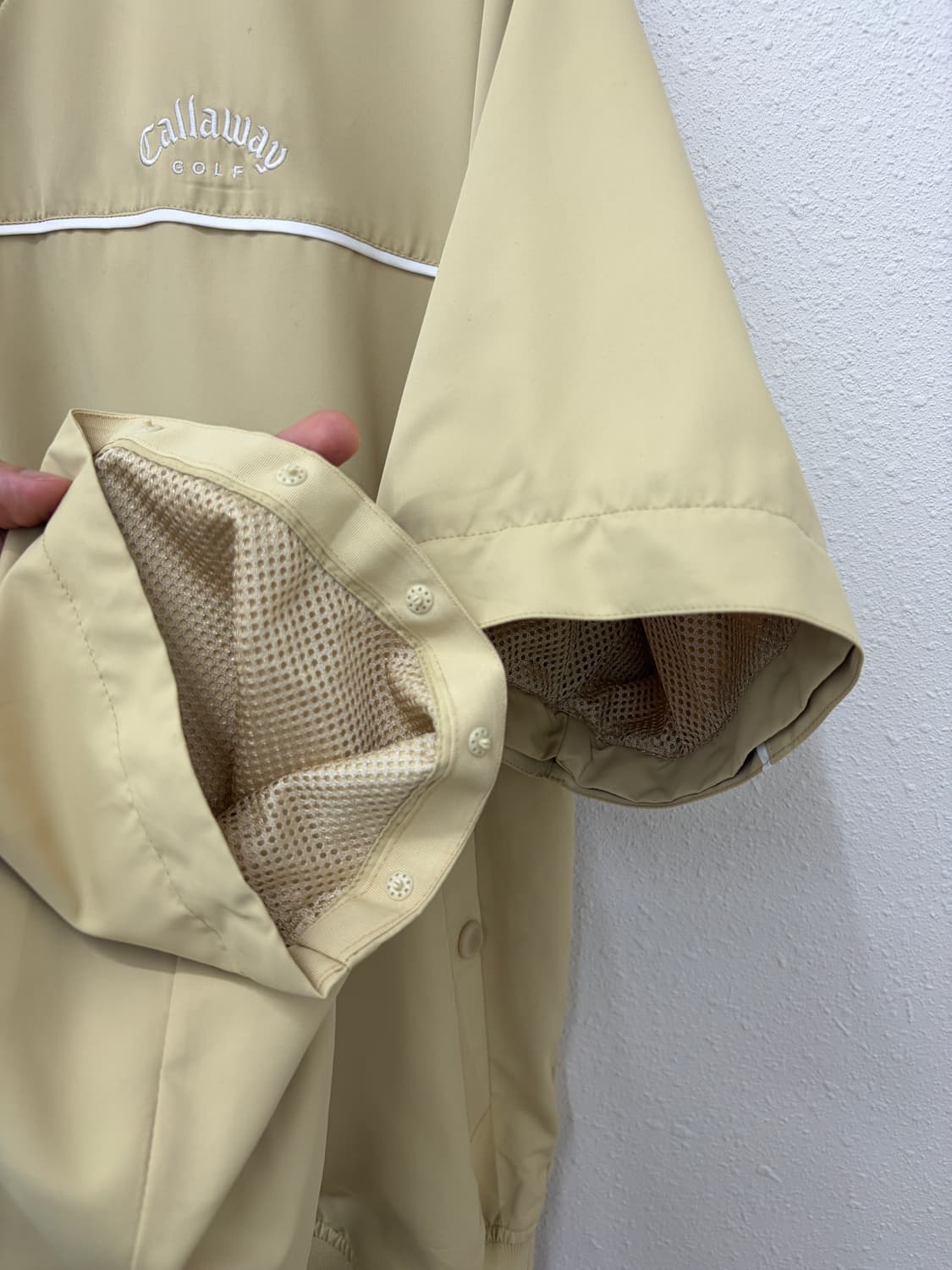캘러웨이 골프 베이지 브이넥 윈드브레이커 상품이미지4