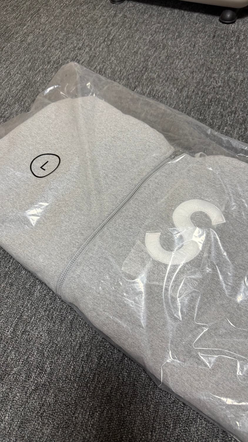 슈프림 S 로고 집업 후드 스웨트셔츠 헤더 그레이 - 25FW 상품이미지2