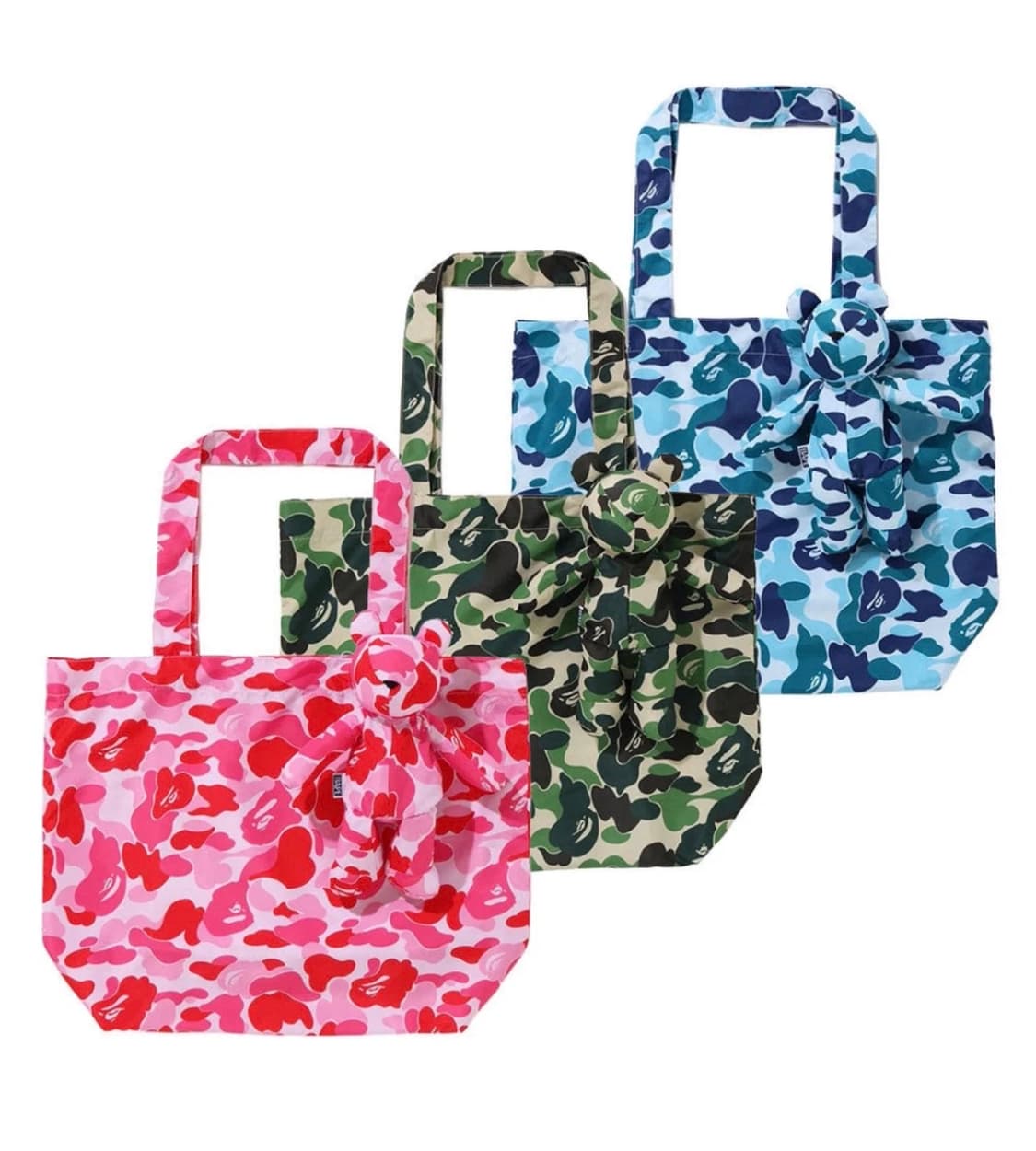 베이프 카모베어 에코백 키링 핑크 새상품 상품이미지2