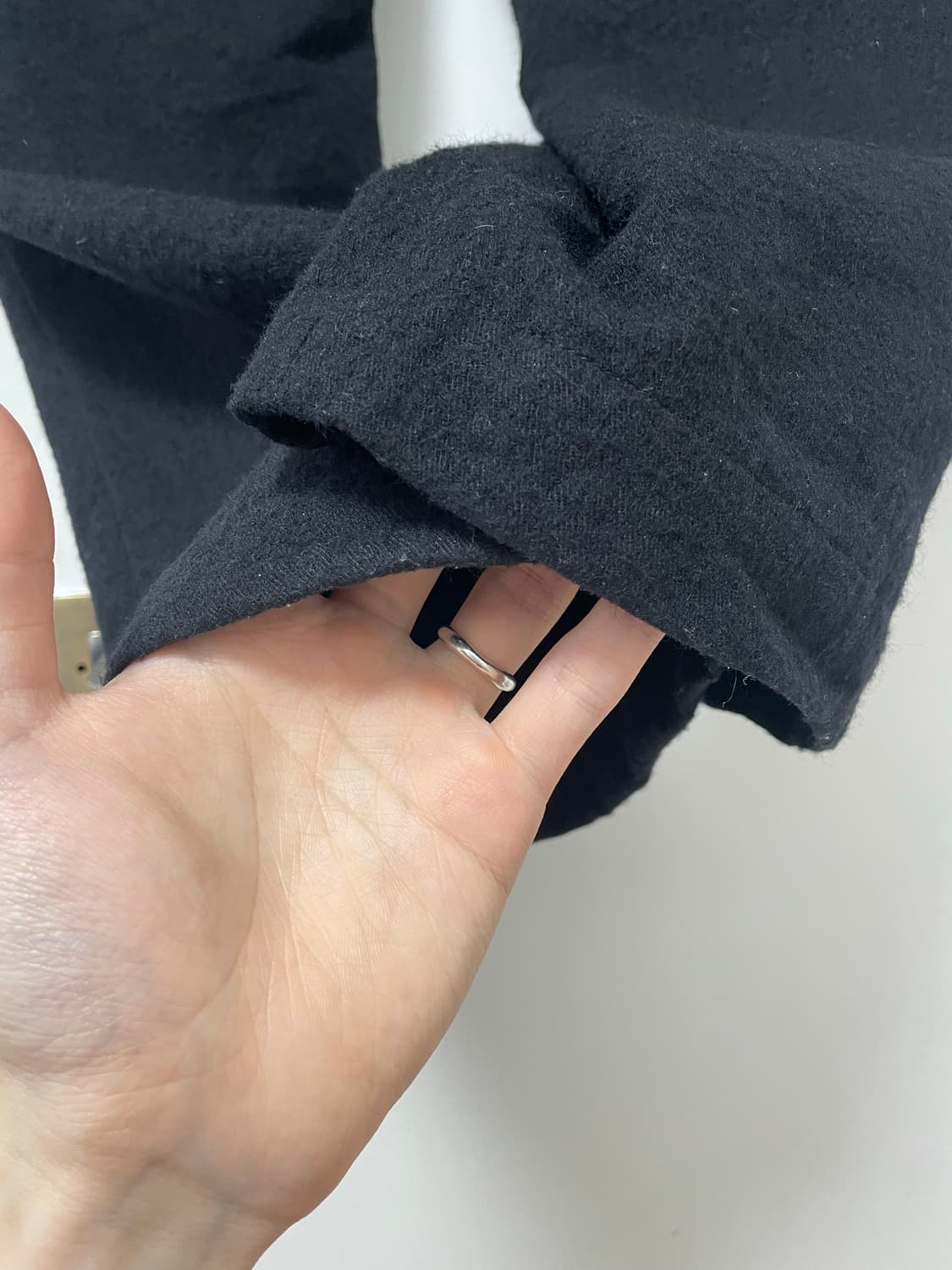 유스 울 코튼 와이드 테이퍼드 축융 팬츠 s 상품이미지3