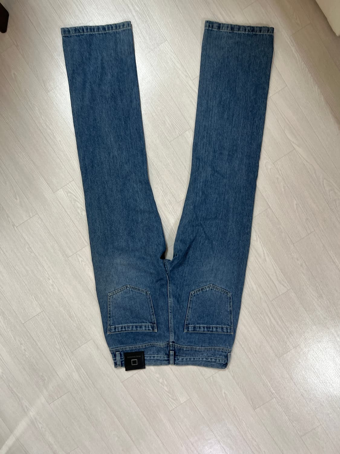 우영미 롱 스트레이트 데님 블루 46사이즈  상품이미지5