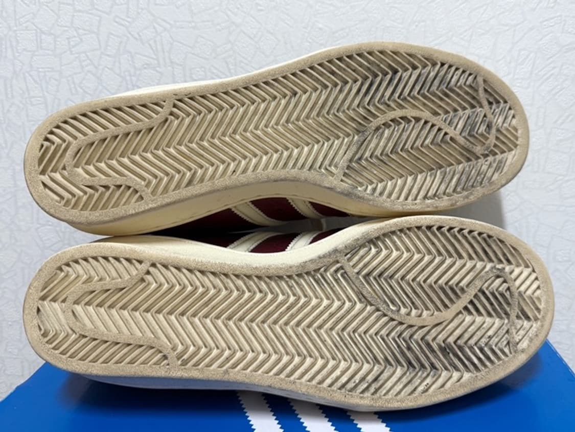 아디다스X떠그클럽 슈퍼스타 빈티지 판매합니다. [버건디/260mm] 상품이미지6