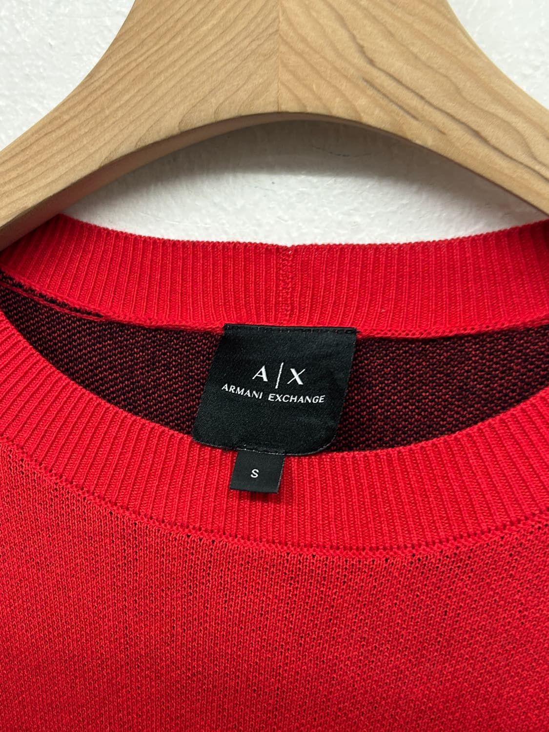 아르마니 익스체인지 레드/블랙 니트 상품이미지4