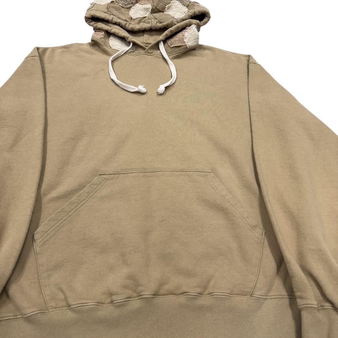 아노니모아노니마 패치워크 스웻 후드티 베이지 2 상품이미지9