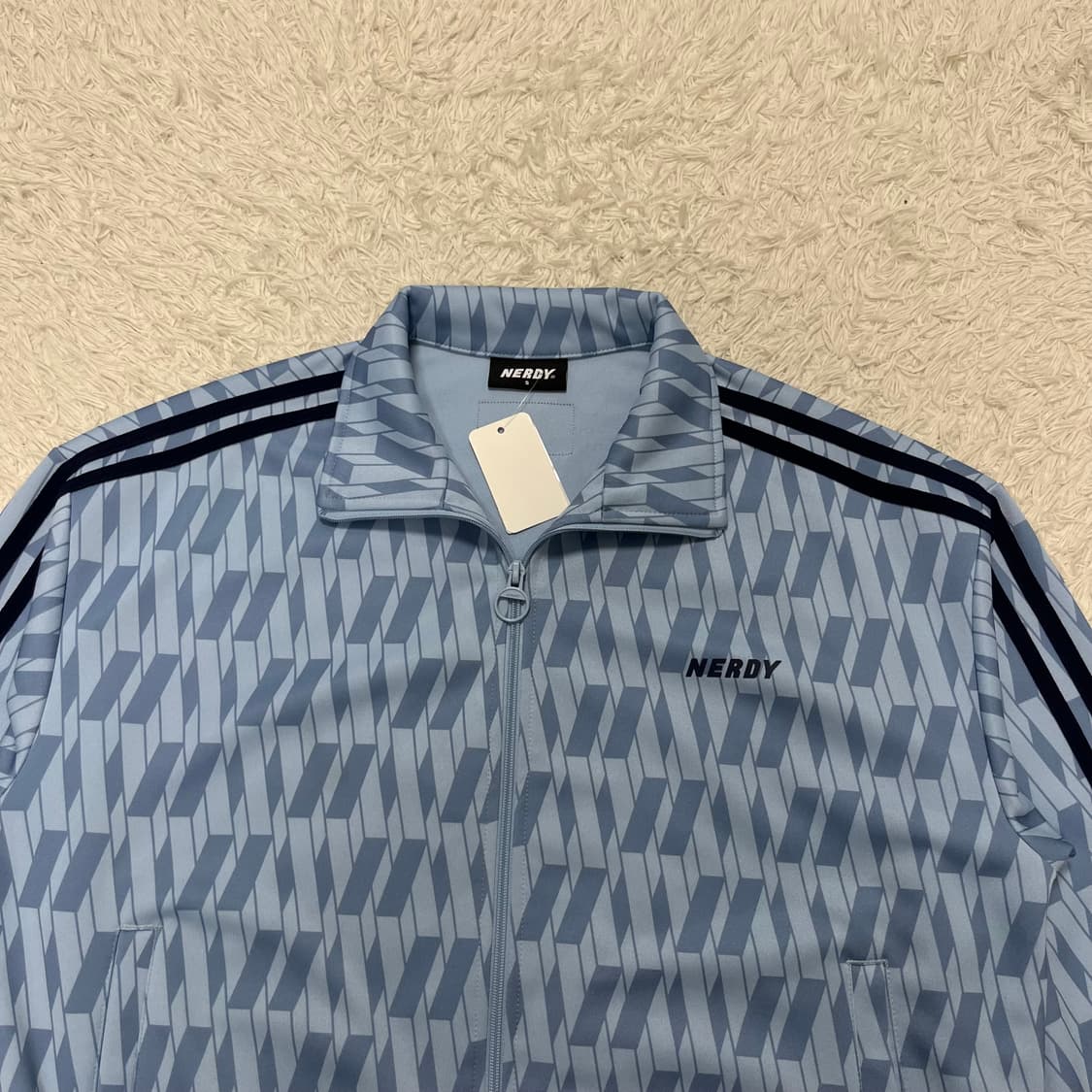 Nerdy sky blue pattern jersey 상품이미지5