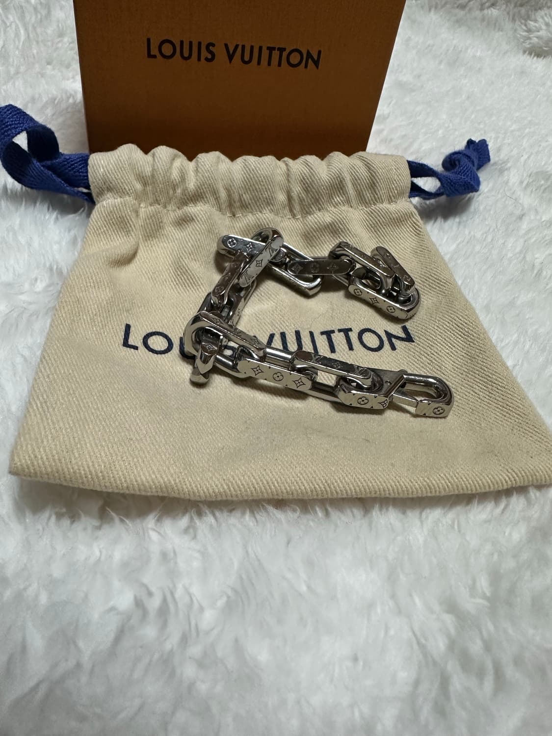 [정품]루이비통 모노그램 체인 브레이슬릿 스틸 미디움 상품이미지1