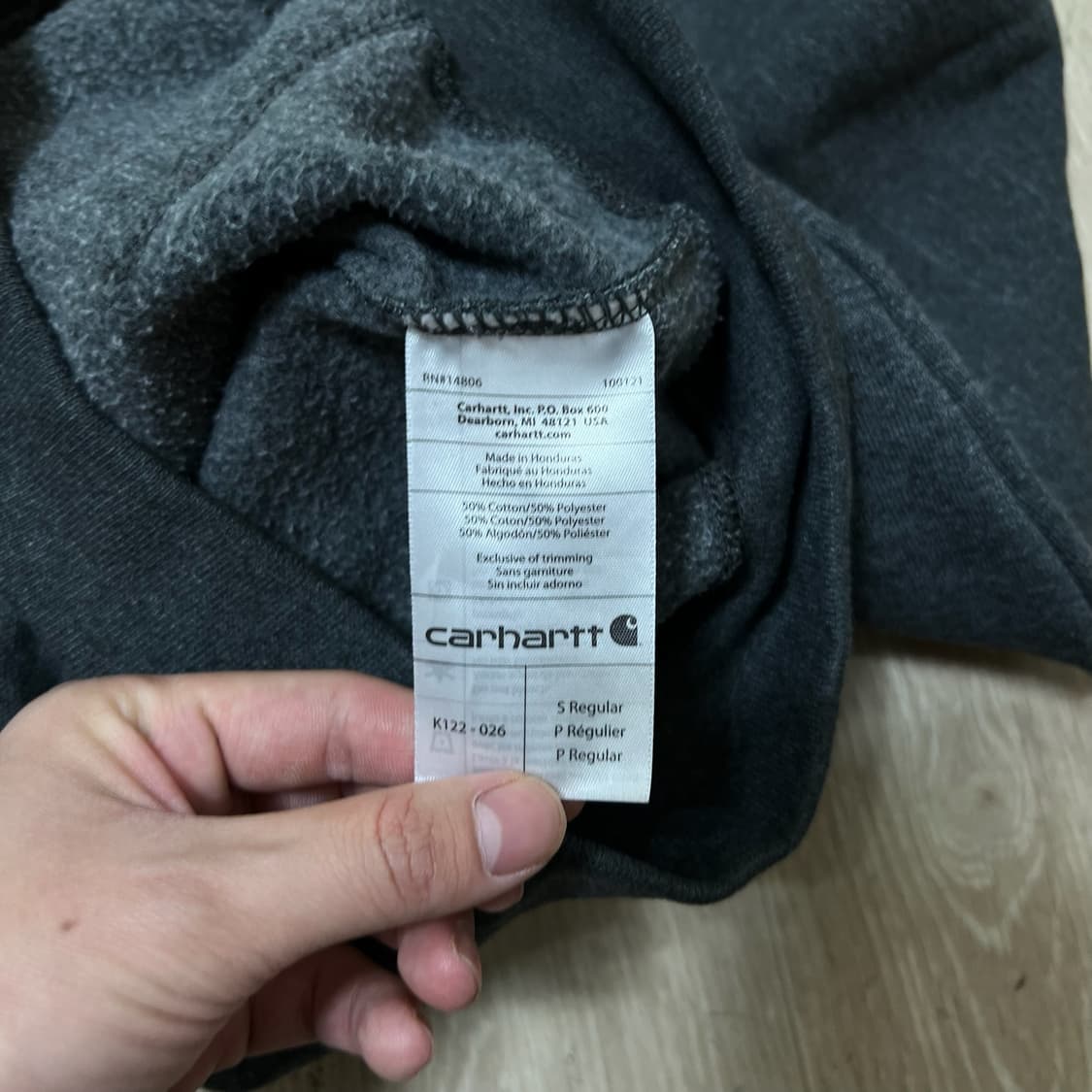 칼하트 WIP 써멀 후드집업 S/90  상품이미지6