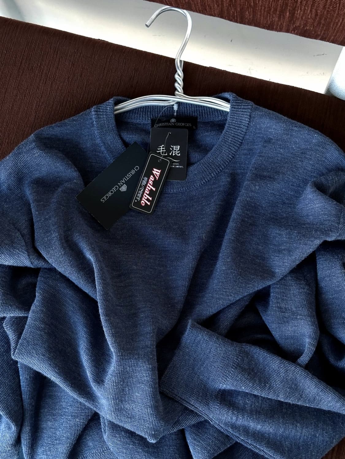 High gauge washable wool blend knit top 상품이미지1