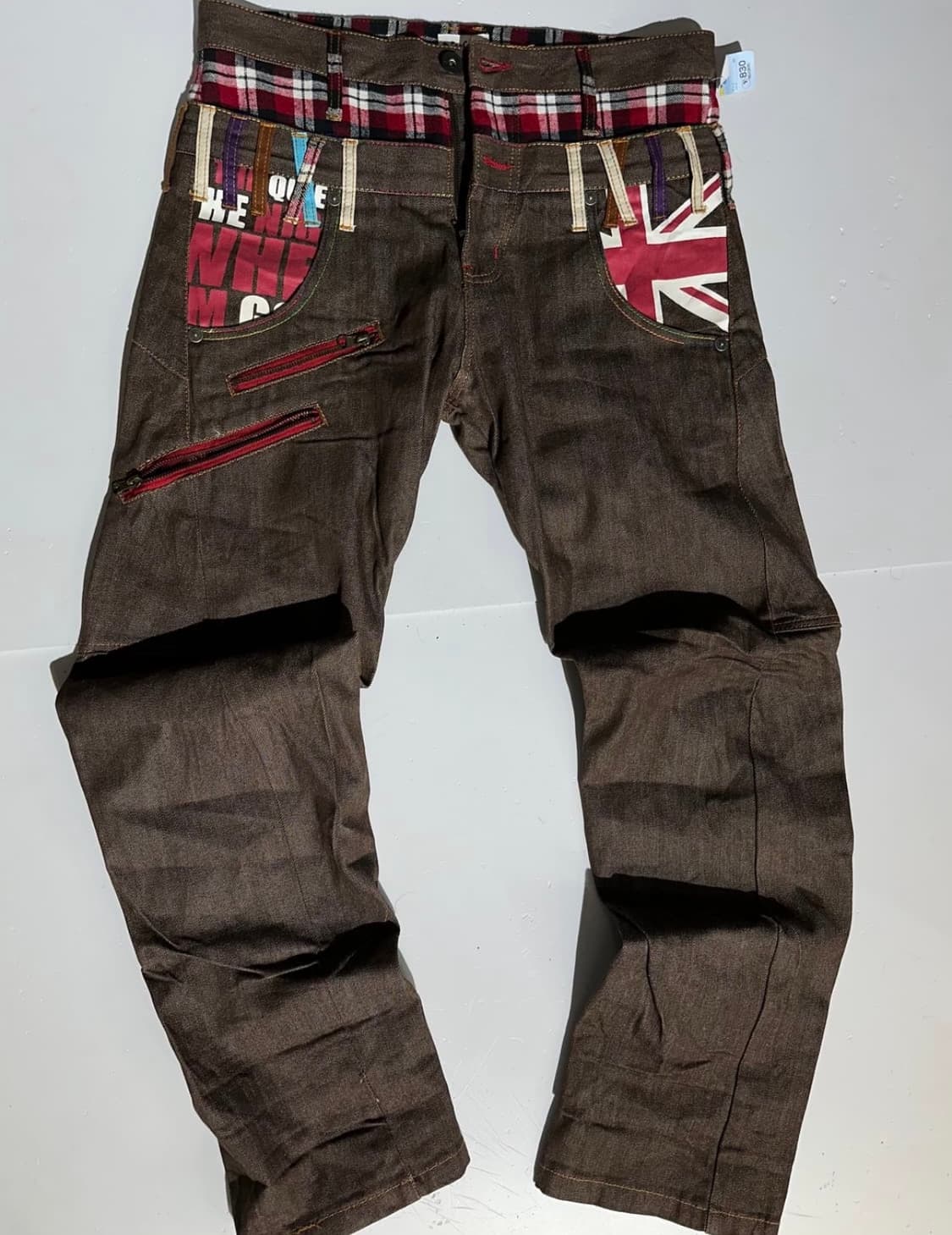 Nylaus 일본 빈티지 브라운 도킹 데님팬츠 82 상품이미지1